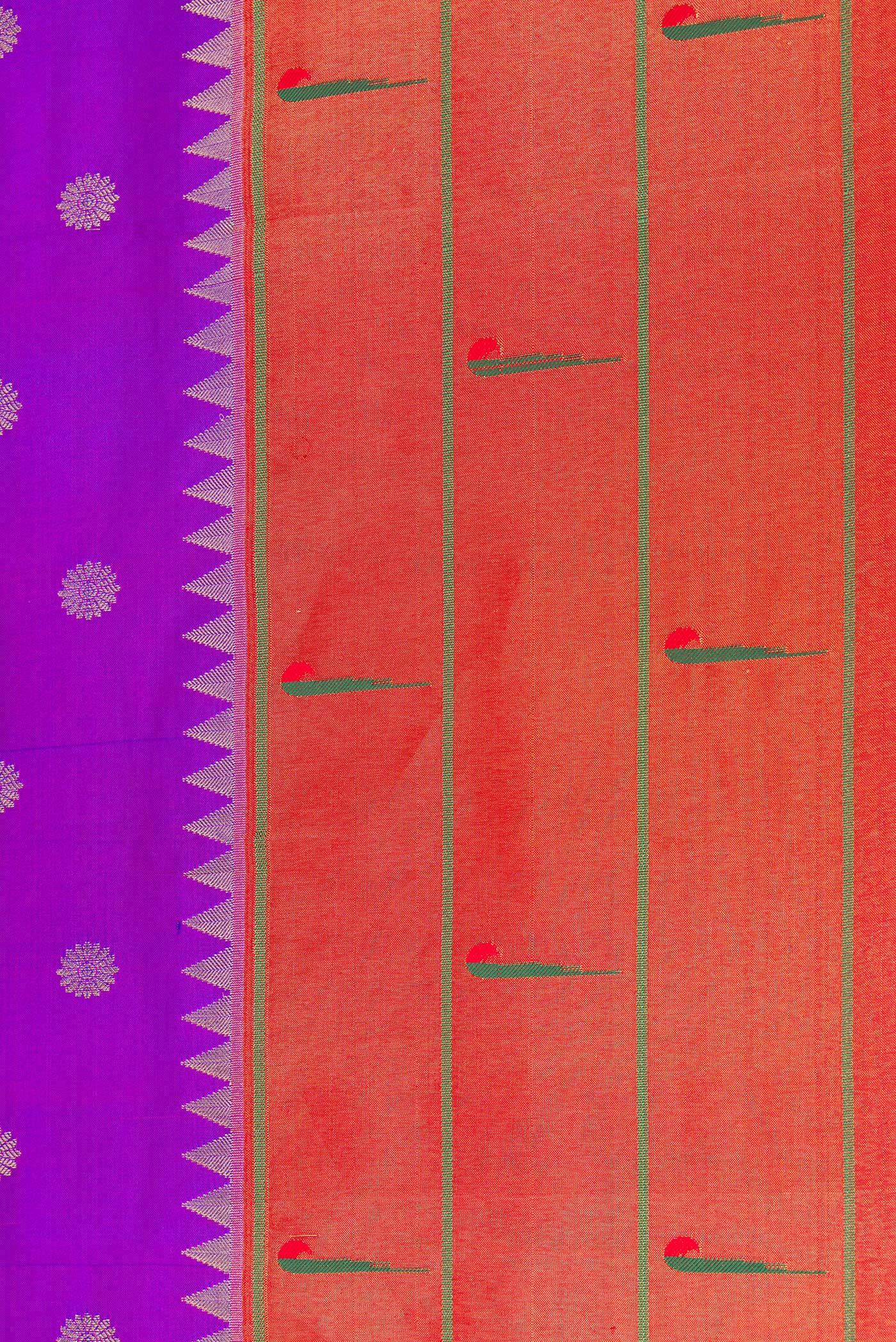Purple Paithani Silk Saree - Image 3