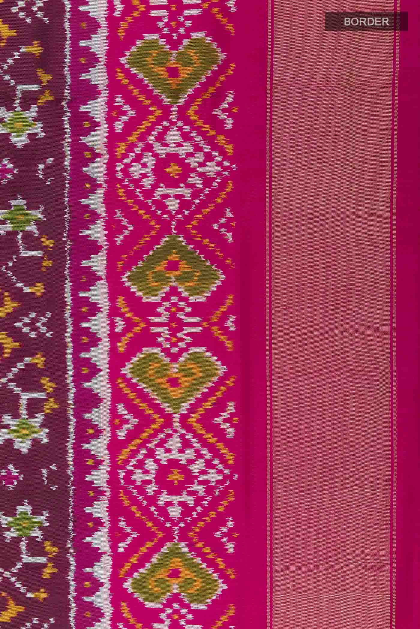 Purple Dual Tone Pochampally Silk Saree - Image 3