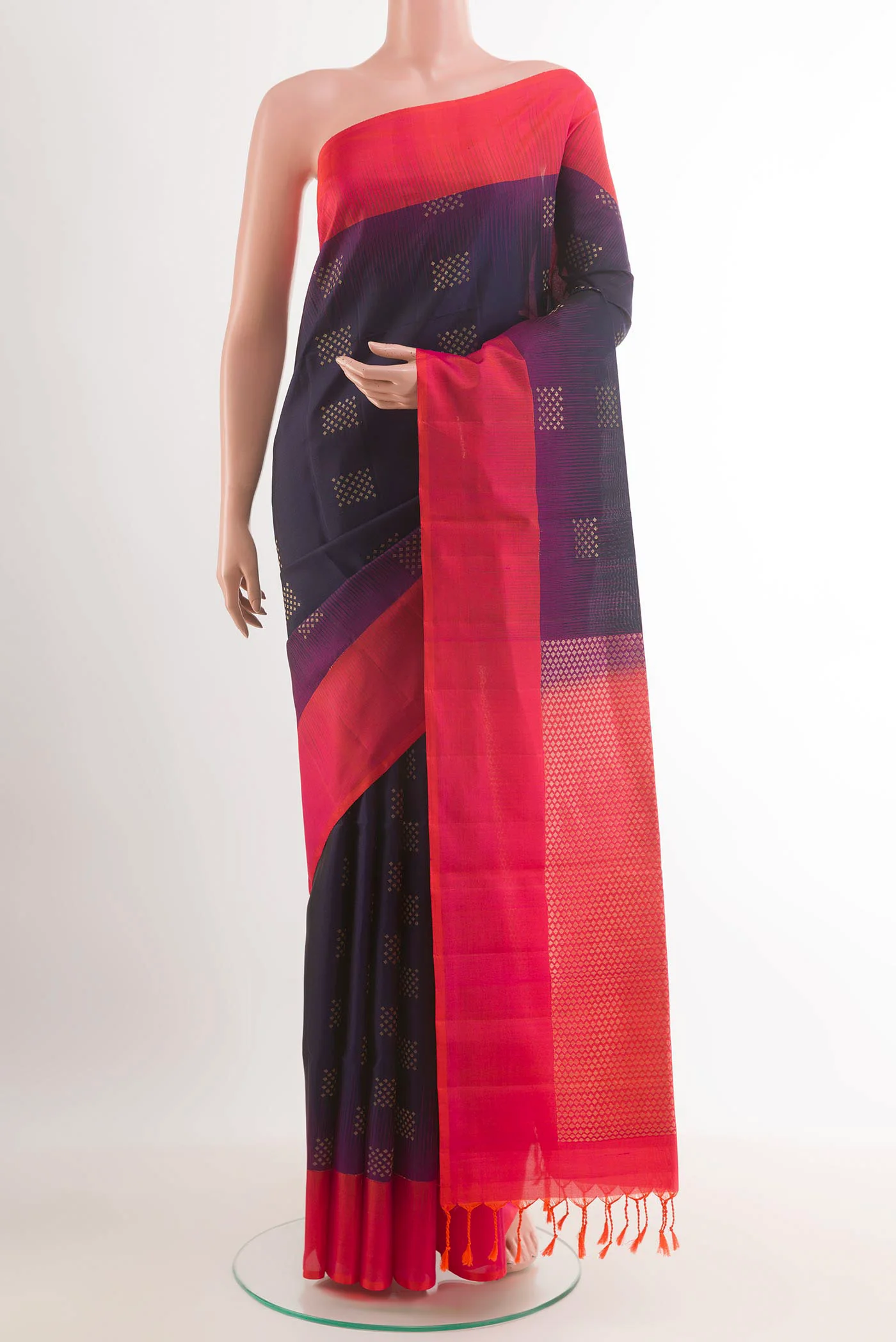 Navy Blue Soft Silk Saree