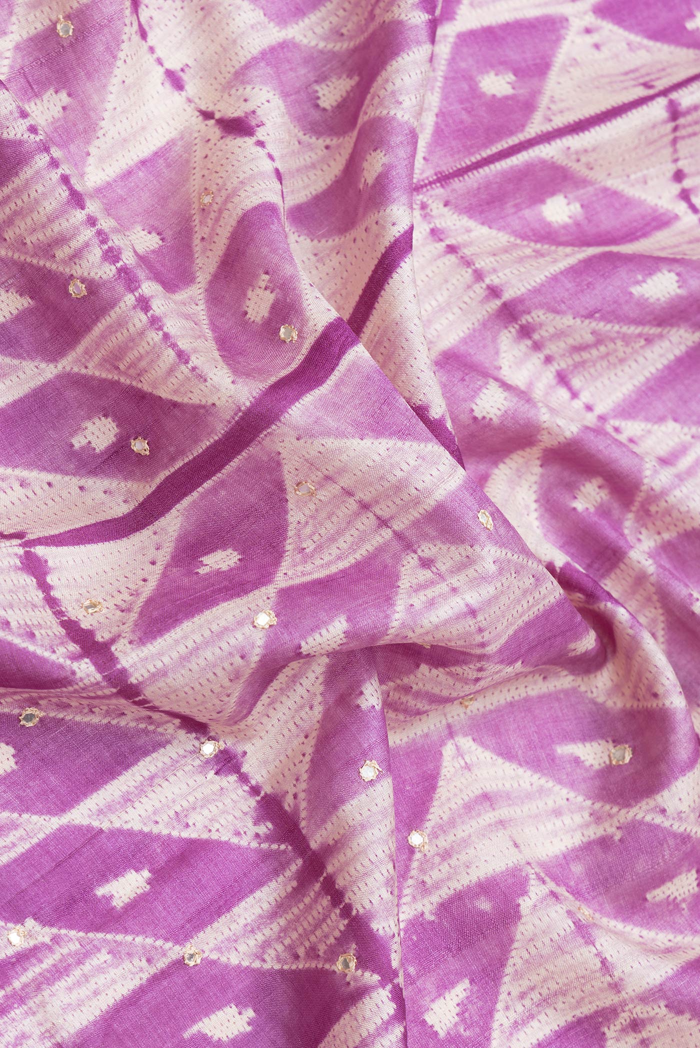 Purple Tussar Silk Saree - Image 2