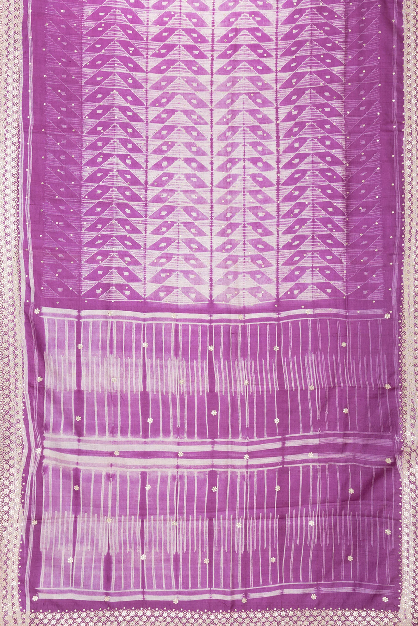 Purple Tussar Silk Saree - Image 6