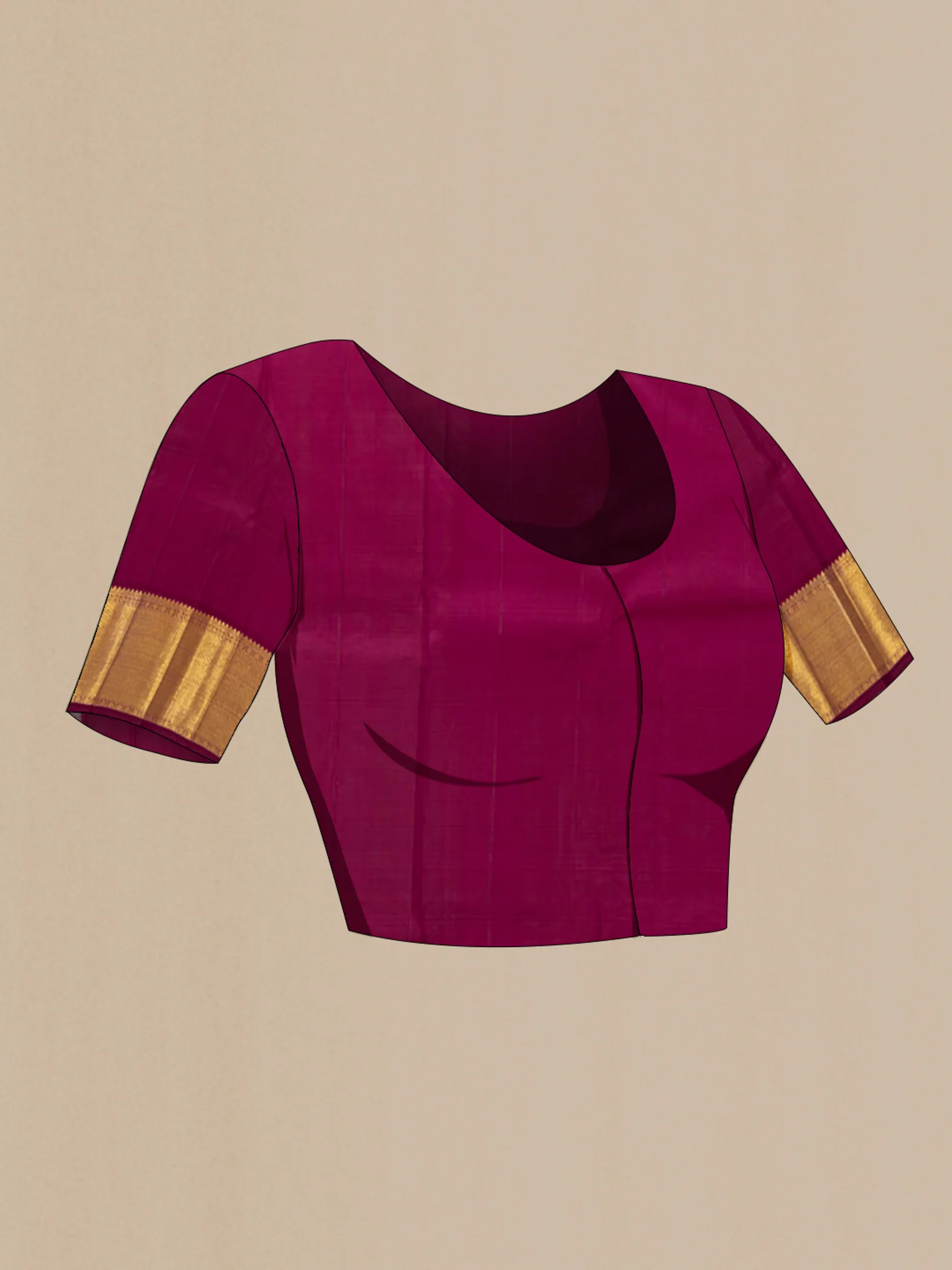 Purple Kanchipuram Silk Saree - Image 4