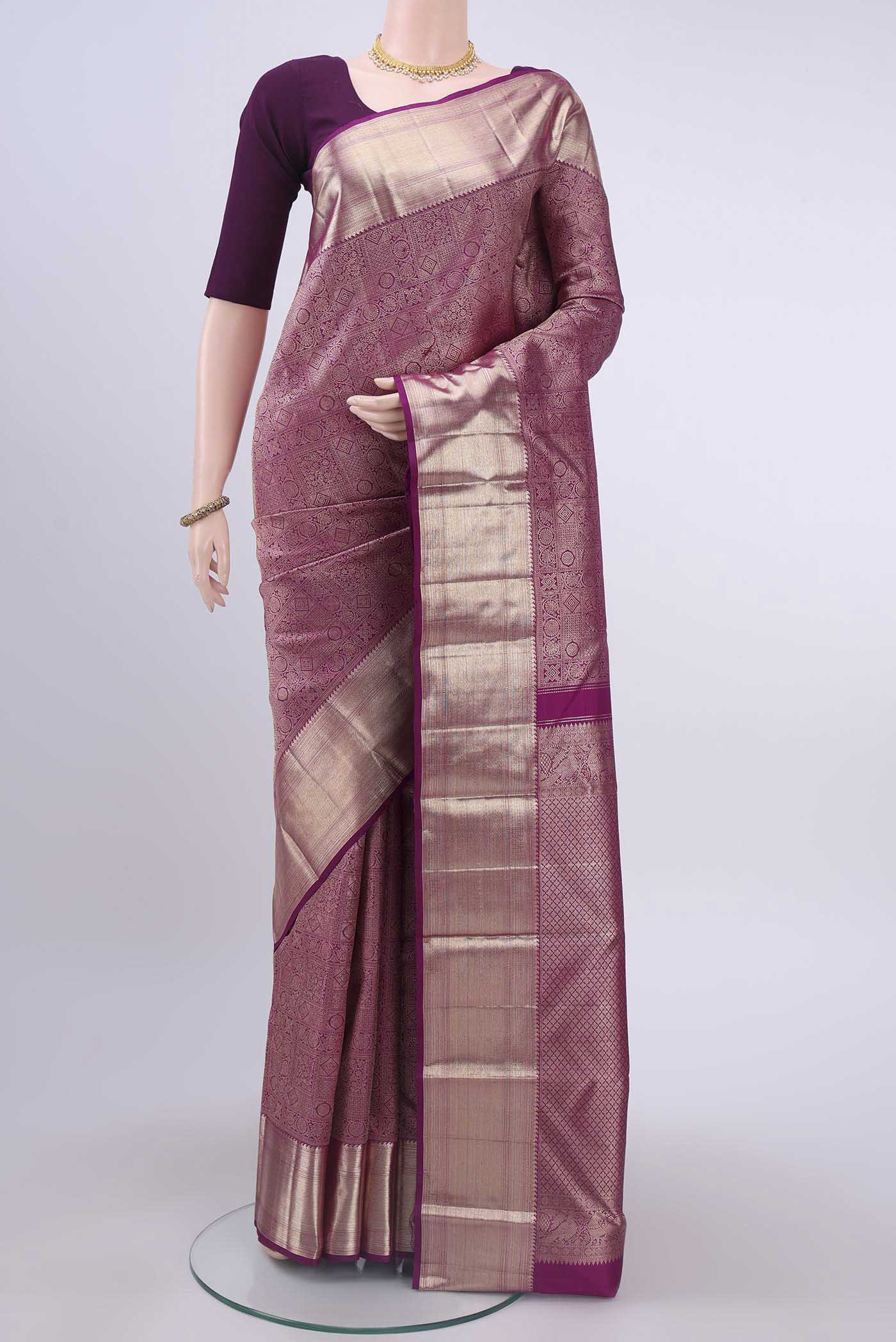 Purple Kanchipuram Saree
