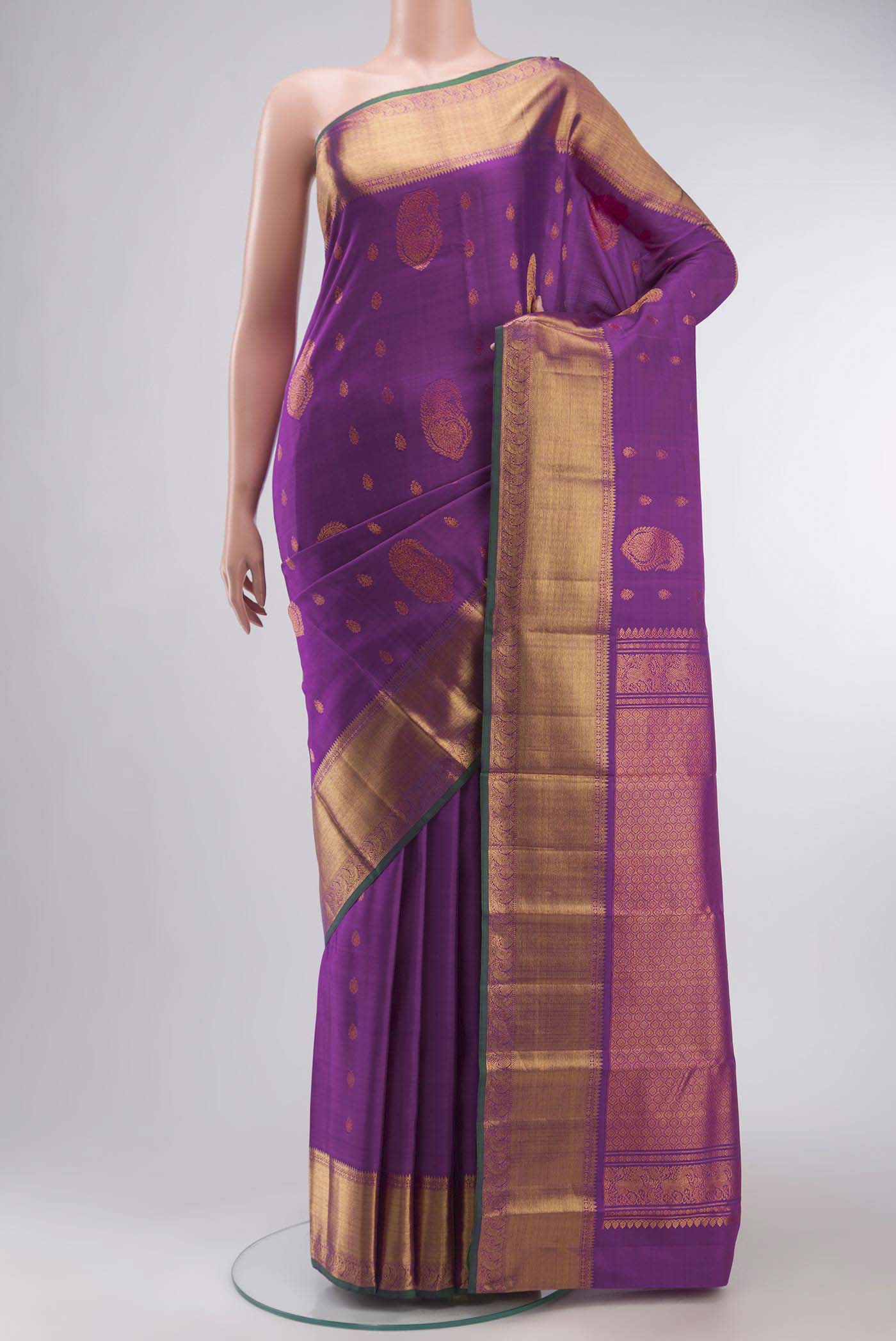 Purple Kanjivaram Silk Saree