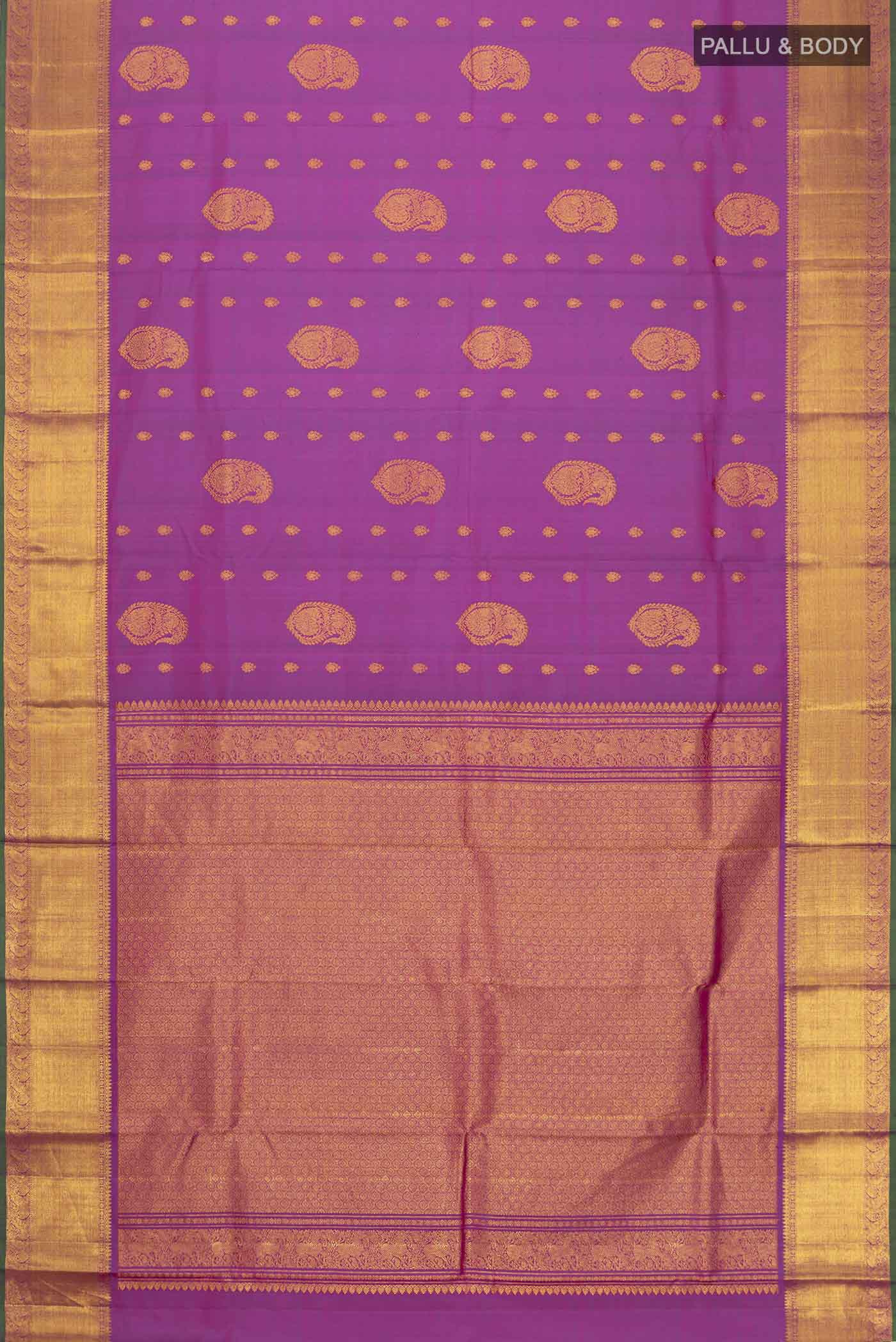 Purple Kanjivaram Silk Saree - Image 6