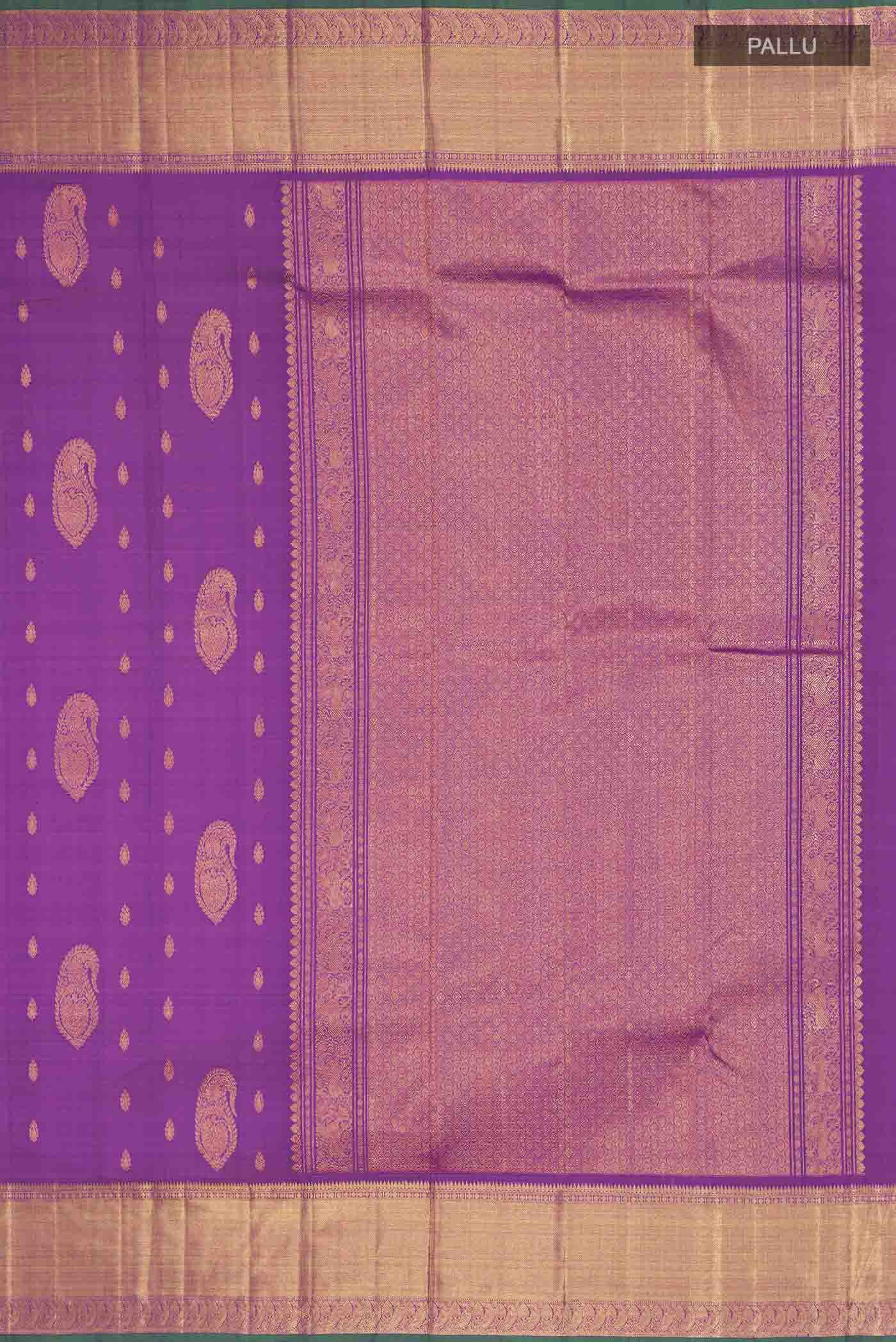 Purple Kanjivaram Silk Saree - Image 7