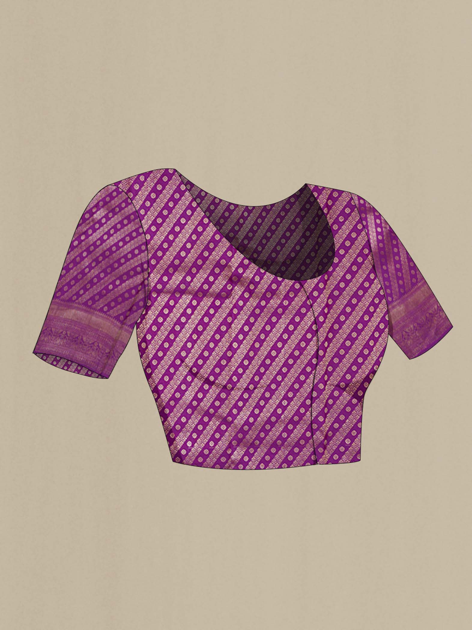 Purple Kanchipuram Silk Saree - Image 5