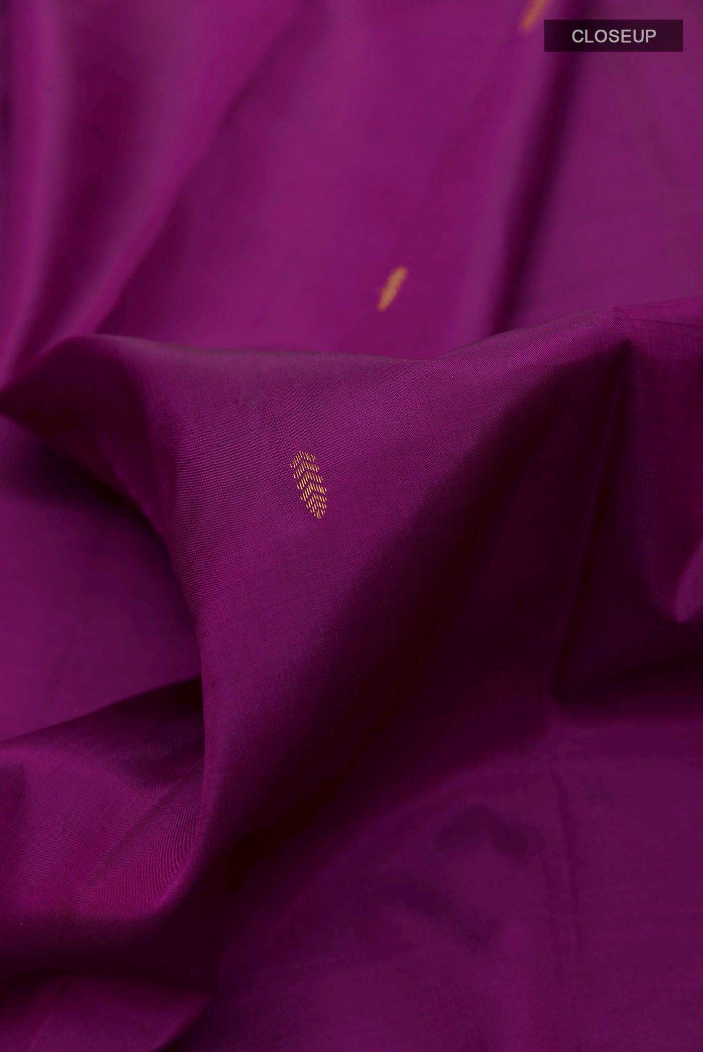 Purple Kanchipuram Silk Saree - Image 2