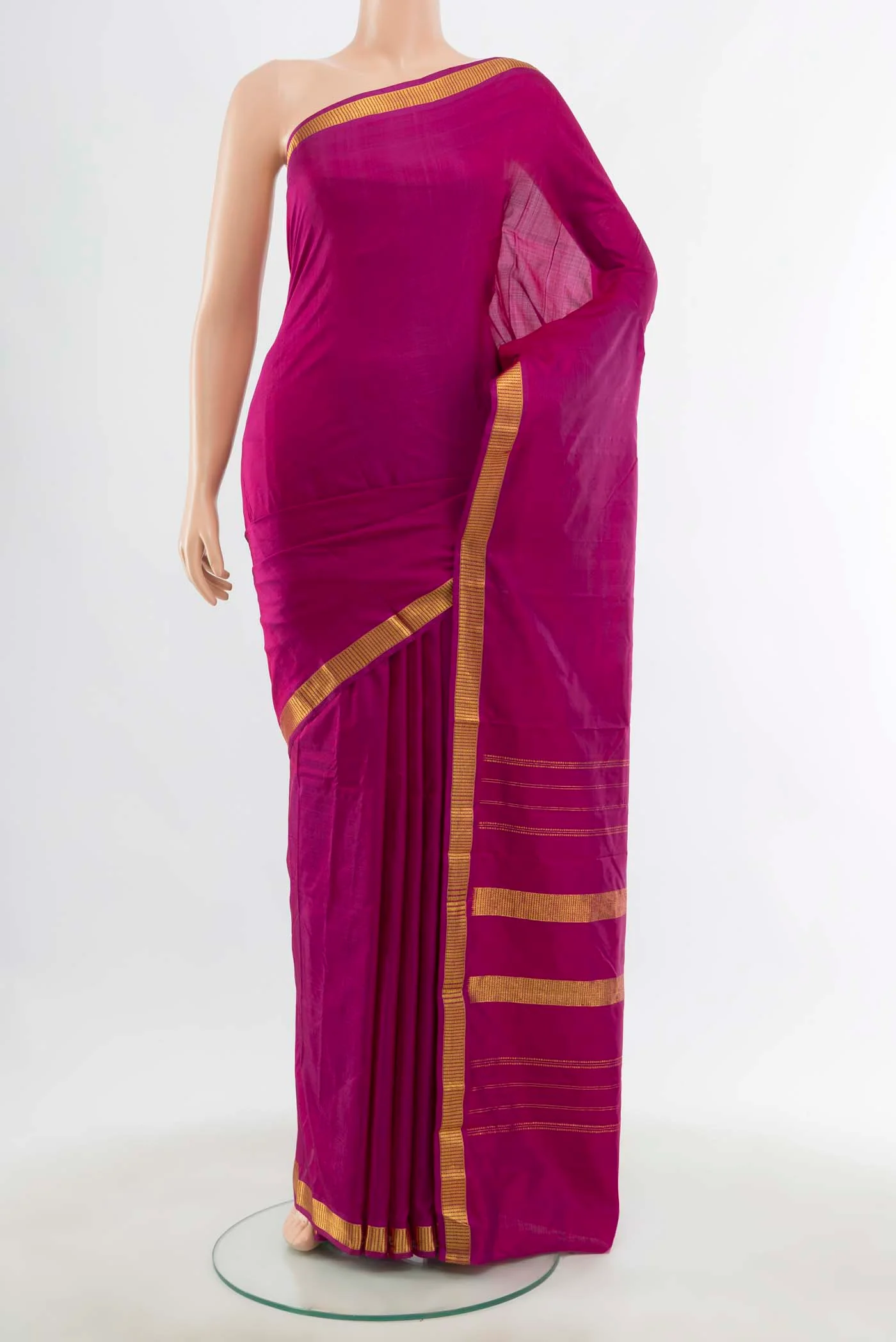 Magenta Kanchipuram Silk Saree
