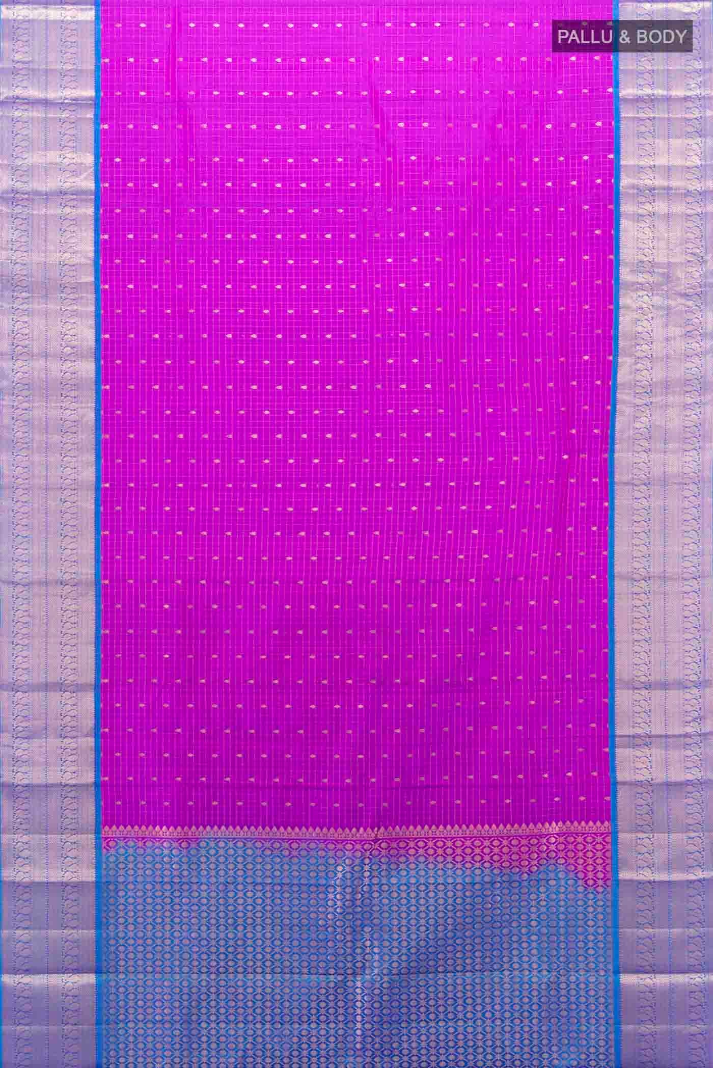 Purple Kanchipuram Silk Saree - Image 5