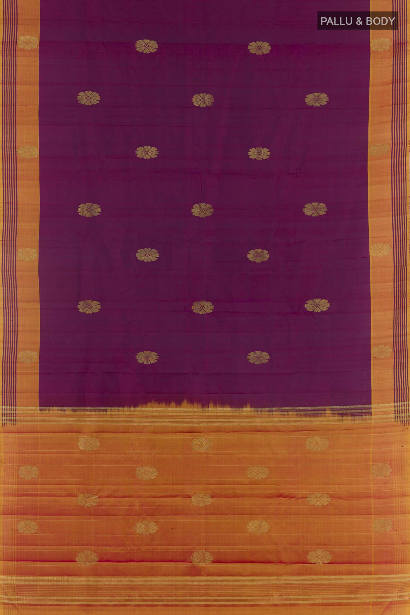 Purple Kanchipuram Silk Saree - Image 3