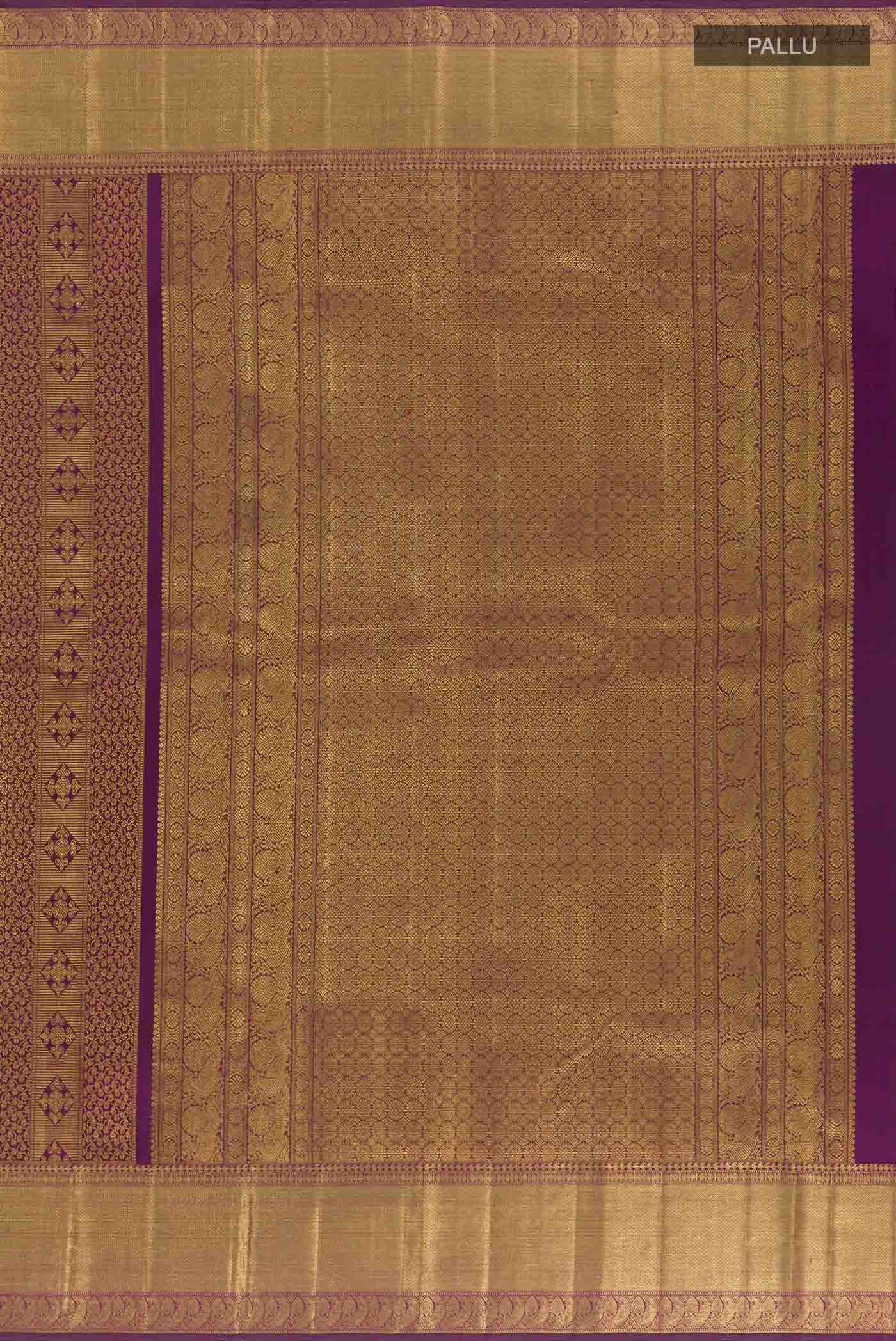 Purple Kanchipuram Silk Saree - Image 6