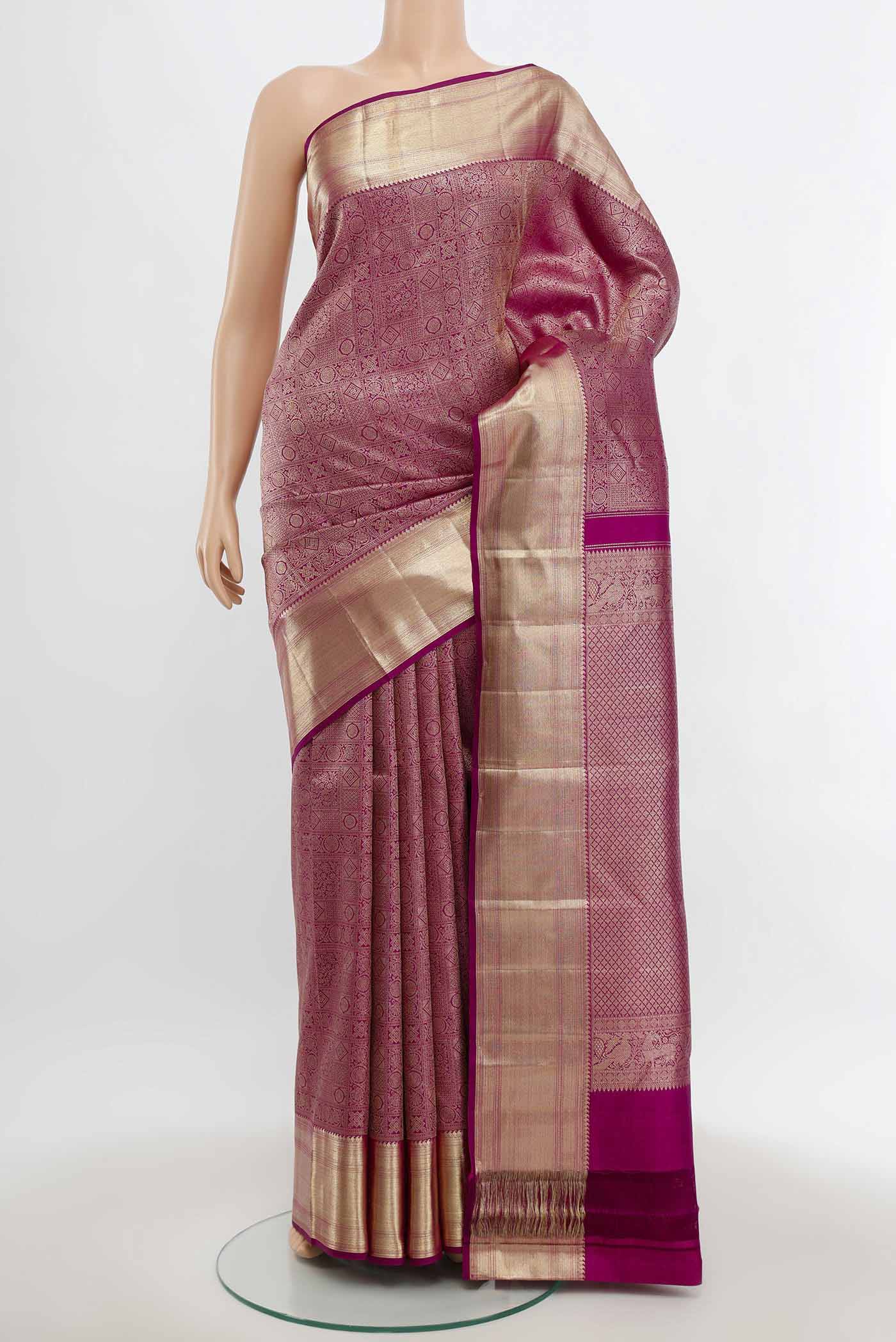 Magenta Kanchipuram Silk Saree