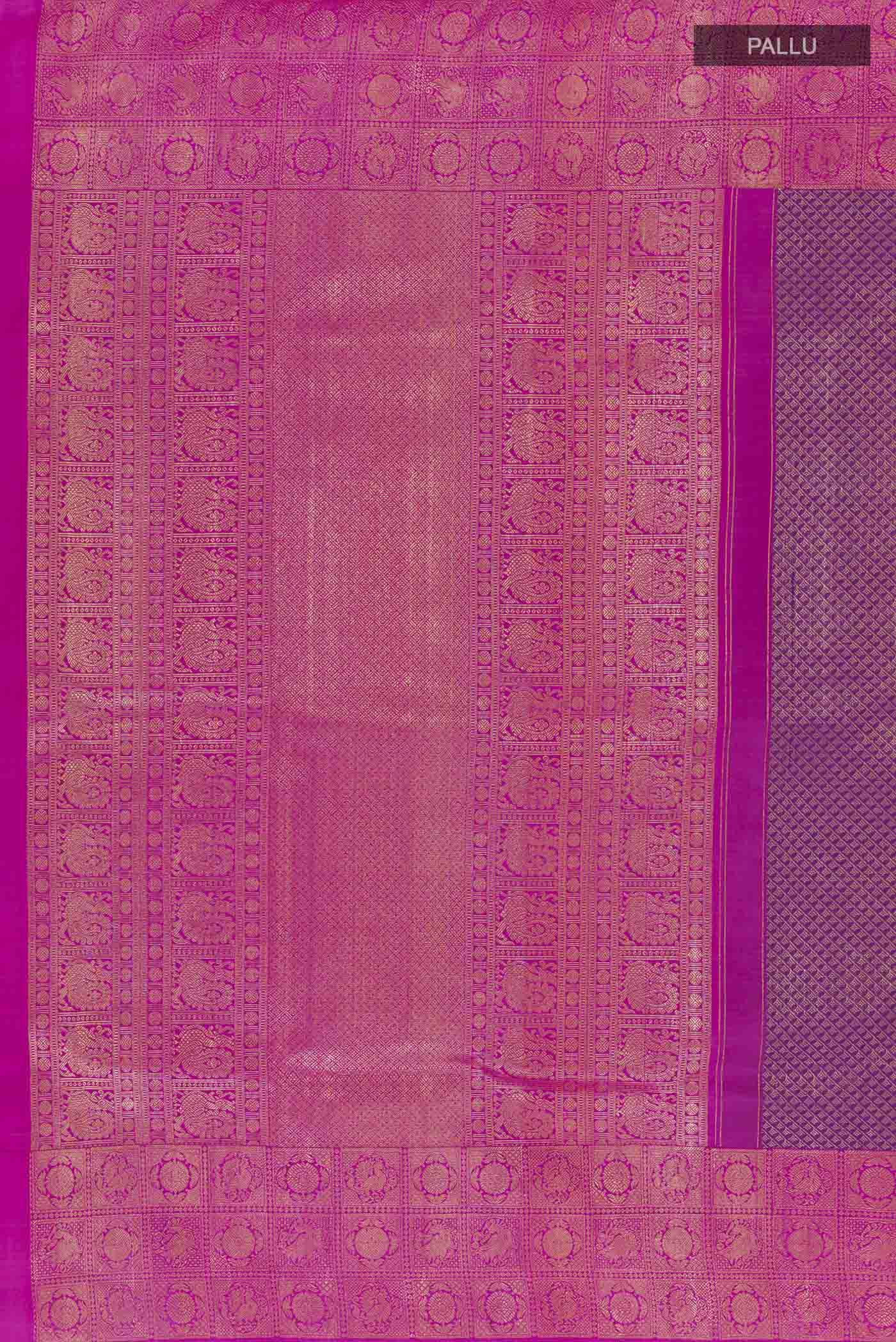 Purple Kanchipuram Silk Saree - Image 6