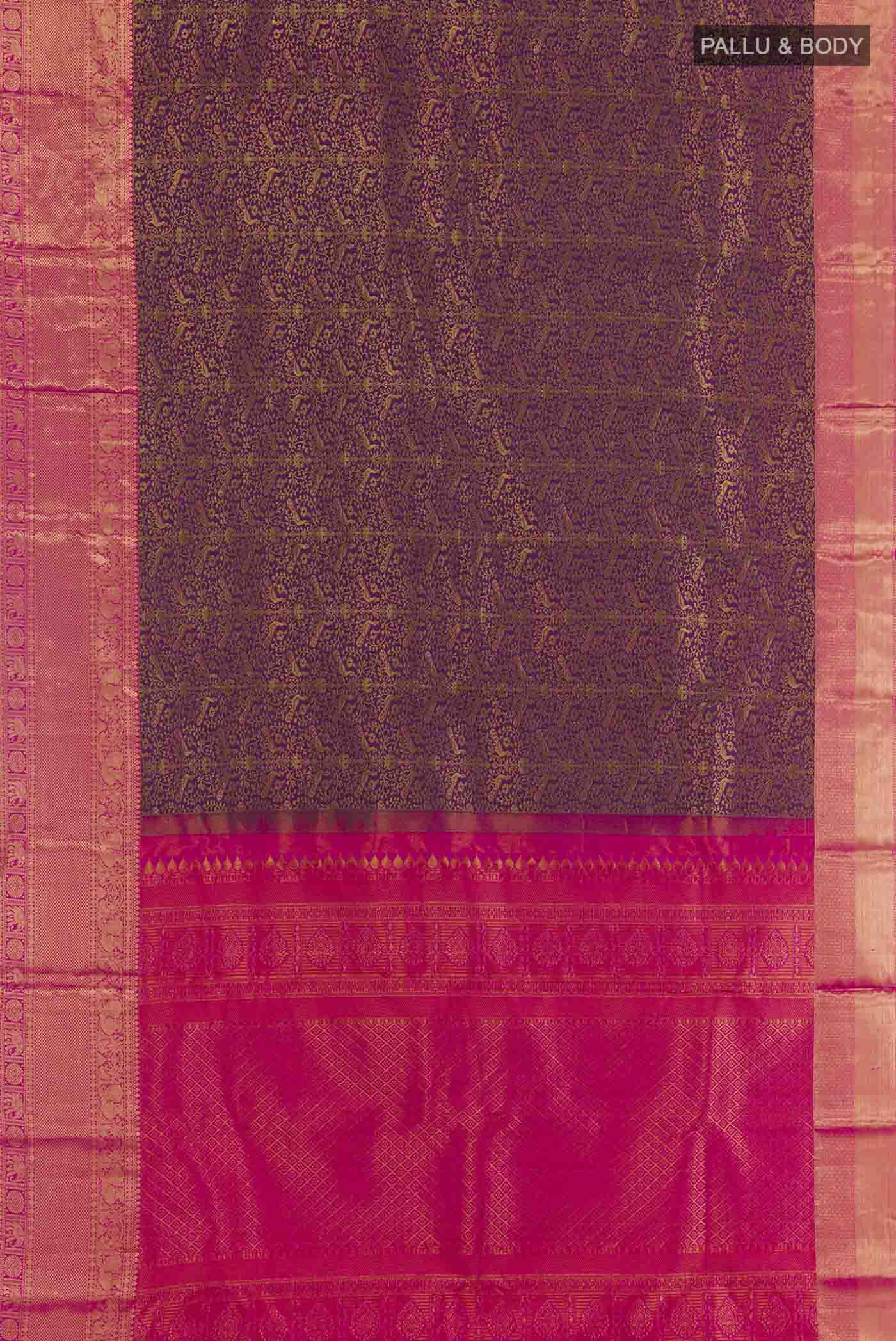 Purple Kanchipuram Silk Saree - Image 3