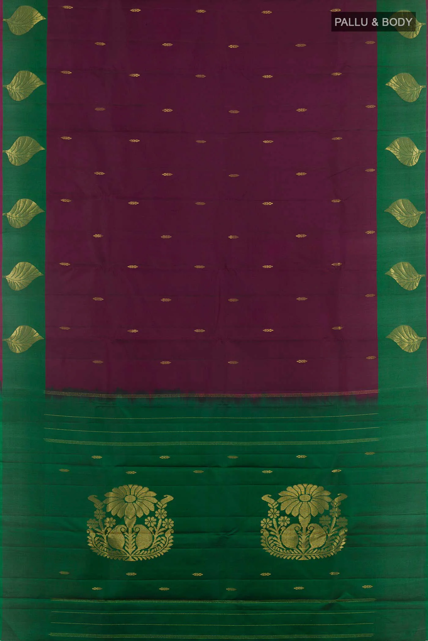 Purple Kanchipuram Silk Saree - Image 3