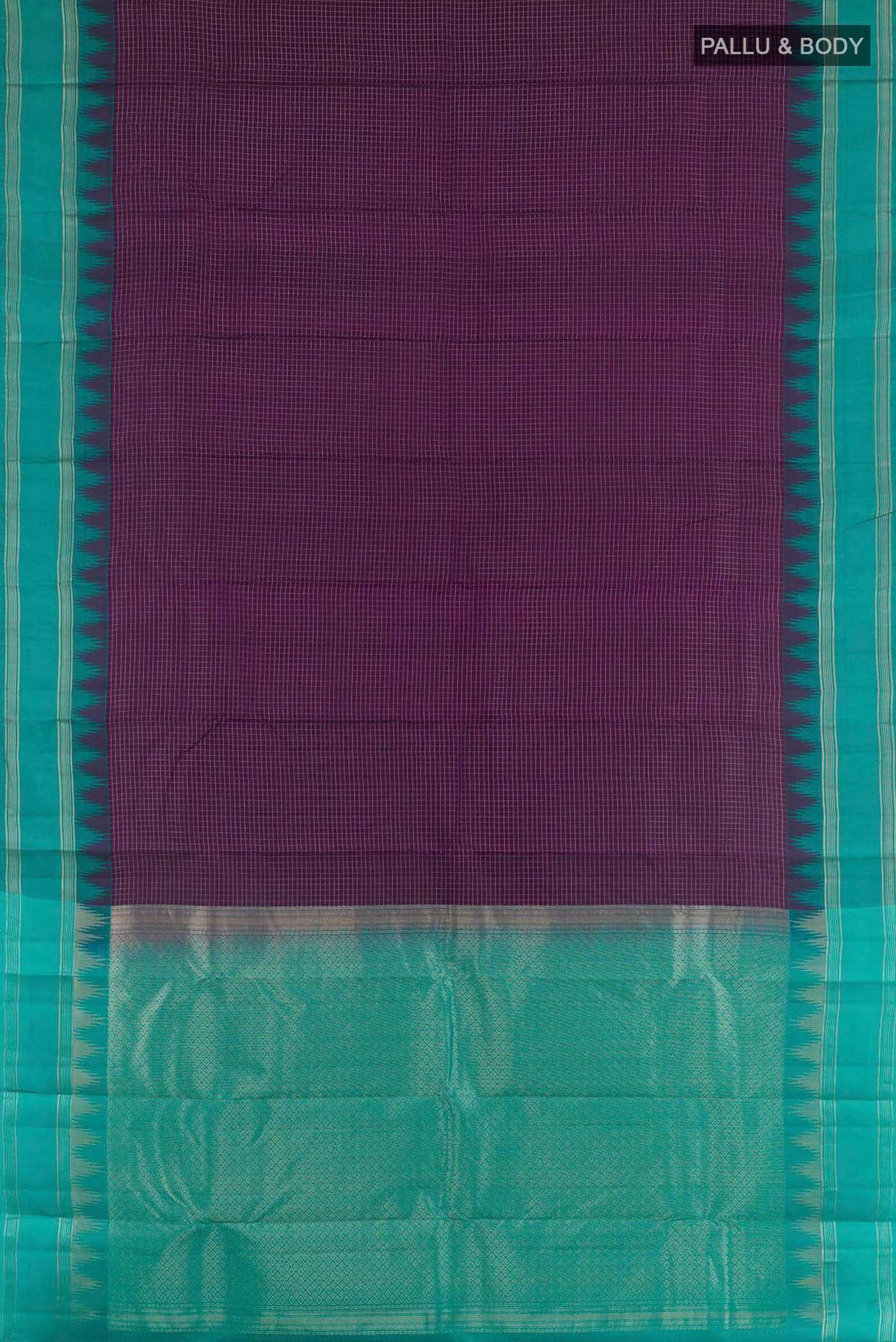 Purple Kanchipuram Silk Saree - Image 3