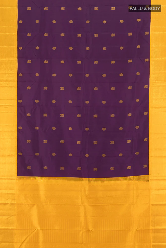 Navy Blue Kanchipuram Silk Saree - Image 5
