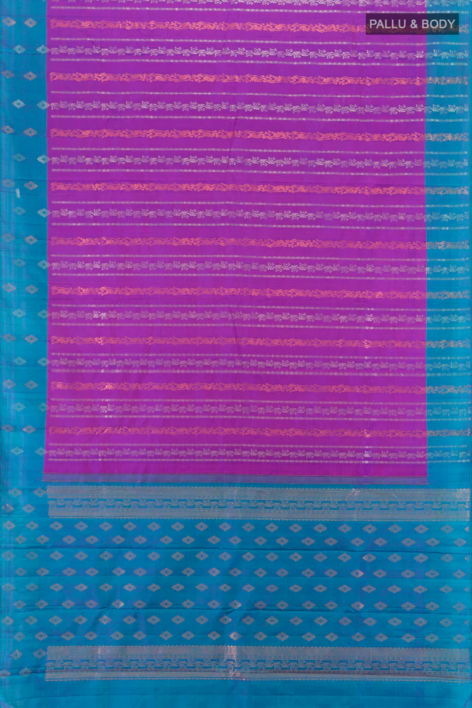 Purple Soft Silk Saree - Image 5