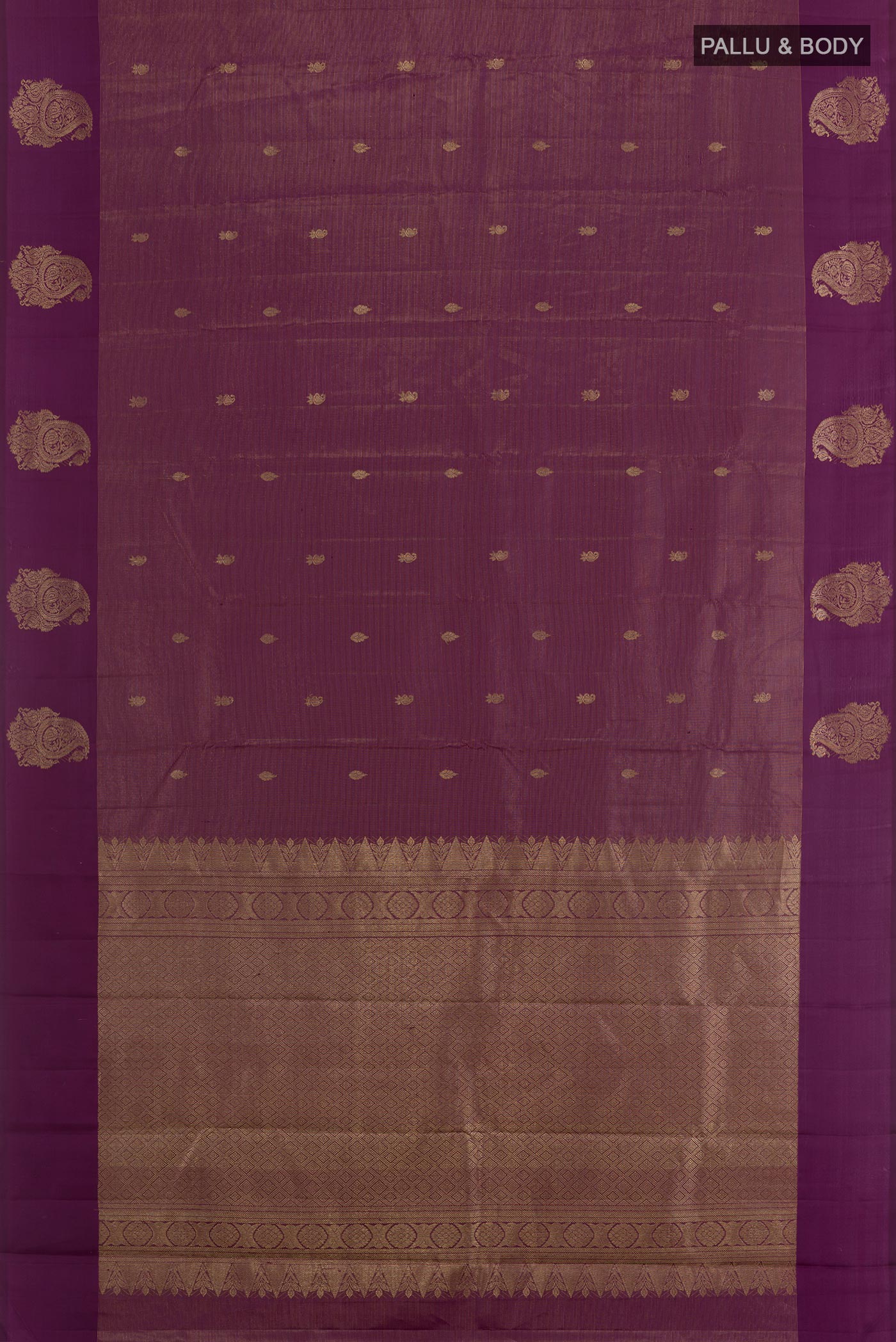 Purple Kanchipuram Silk Saree - Image 3