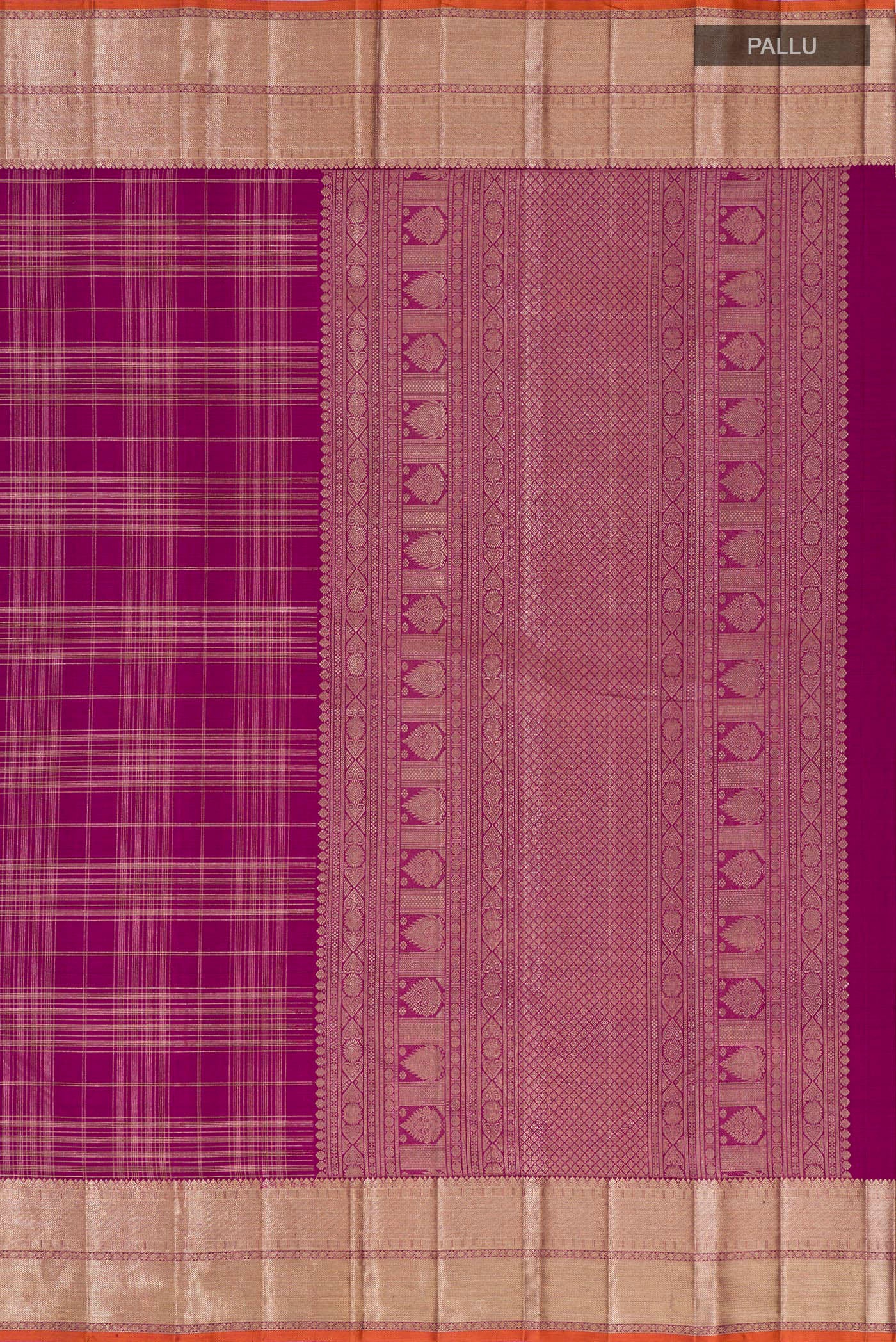 Magenta Kanchipuram Silk Saree - Image 6