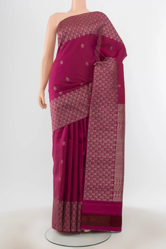 Magenta Kanchipuram Silk Saree