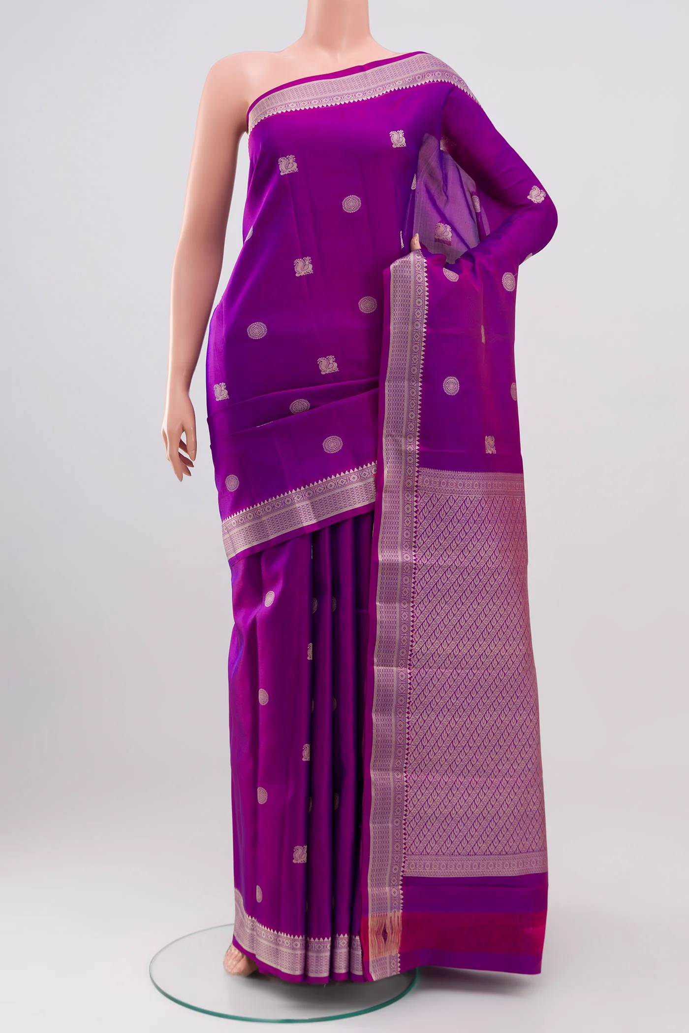 Purple Kanchipuram Silk Saree