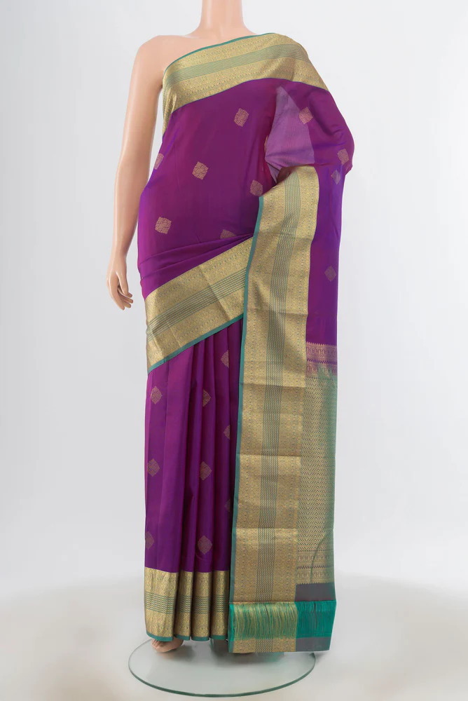 Purple Kanchipuram Silk Saree