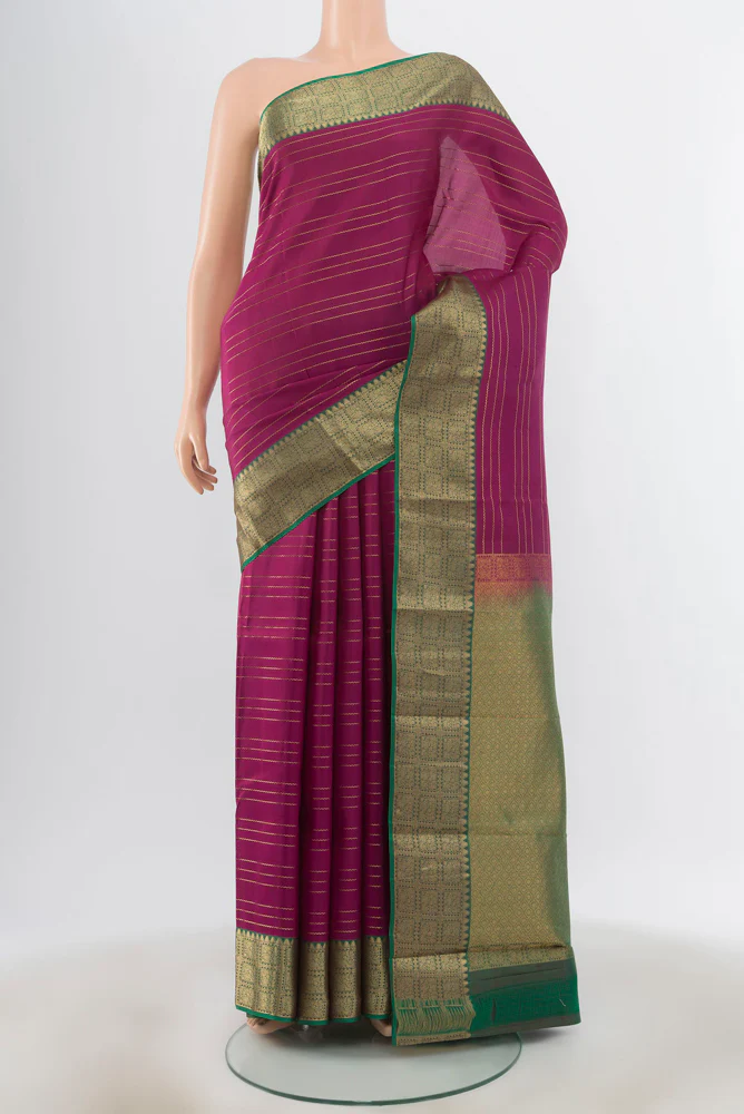 Magenta Kanchipuram Silk Saree