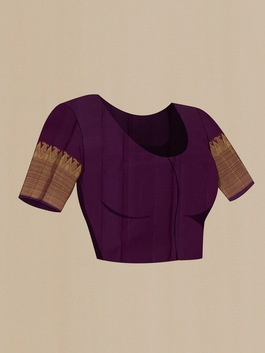 Purple Kanchipuram Silk Saree - Image 2