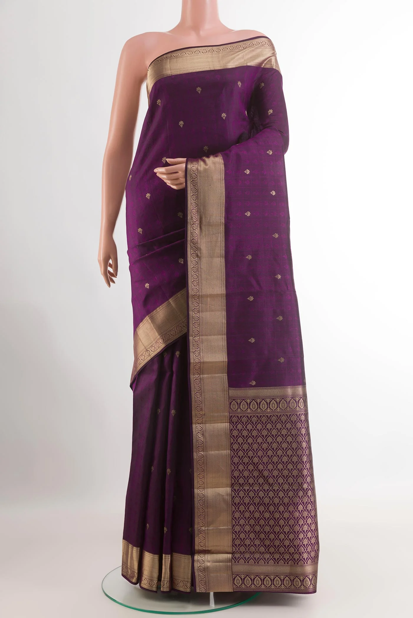 Violet Kanchipuram Silk Saree