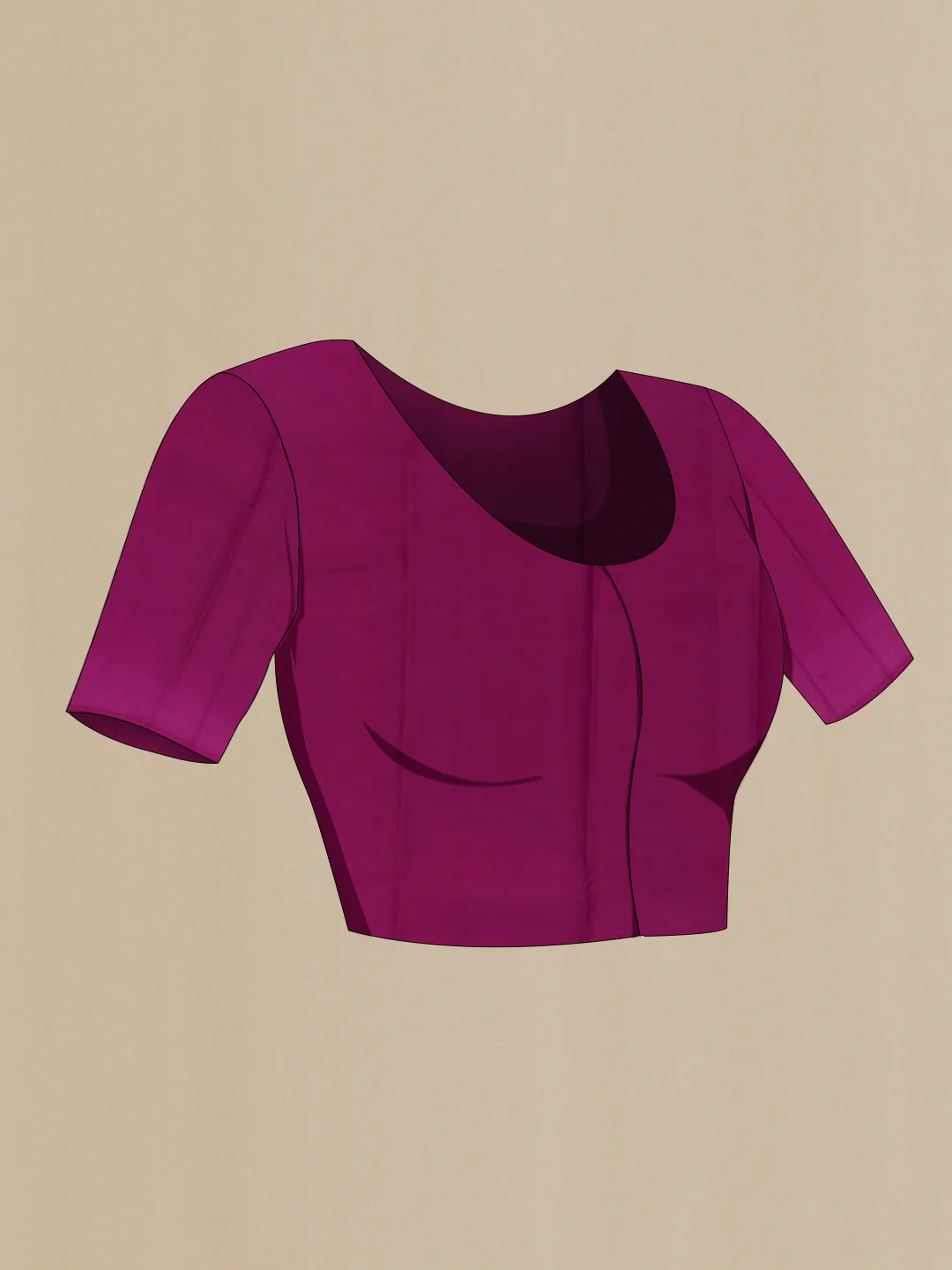 Magenta Kanchipuram Silk Saree - Image 2