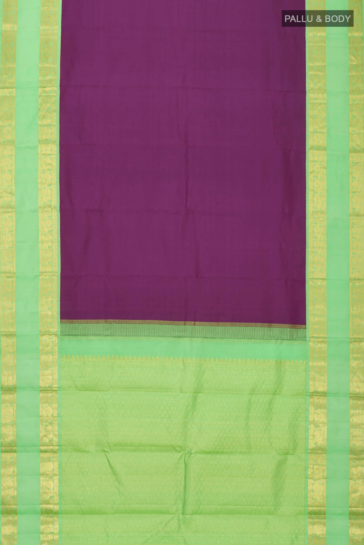 Purple Kanjivaram Silk Saree - Image 6