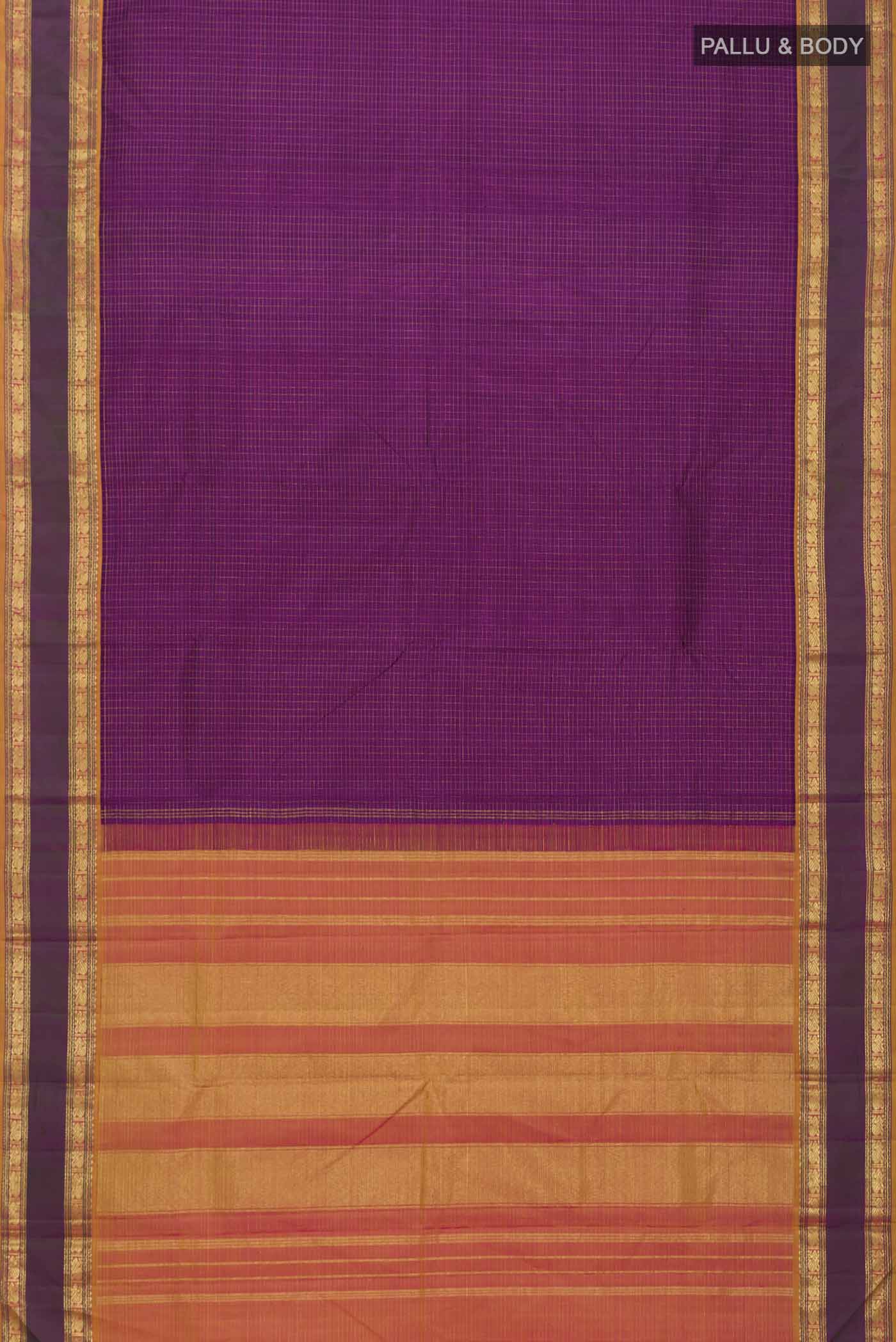 Purple Kanchipuram Silk Saree - Image 6