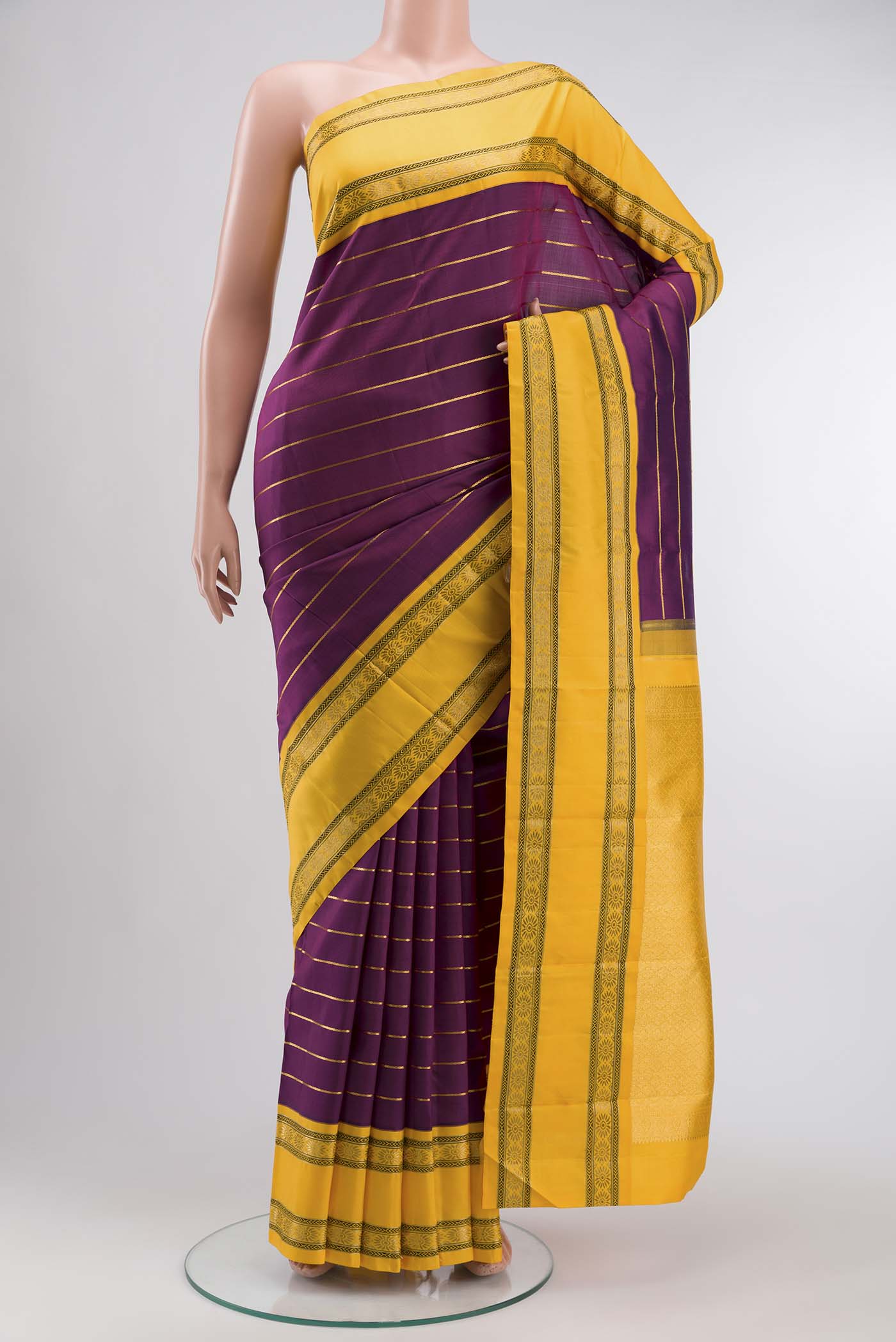 Purple Kanjivaram Silk Saree