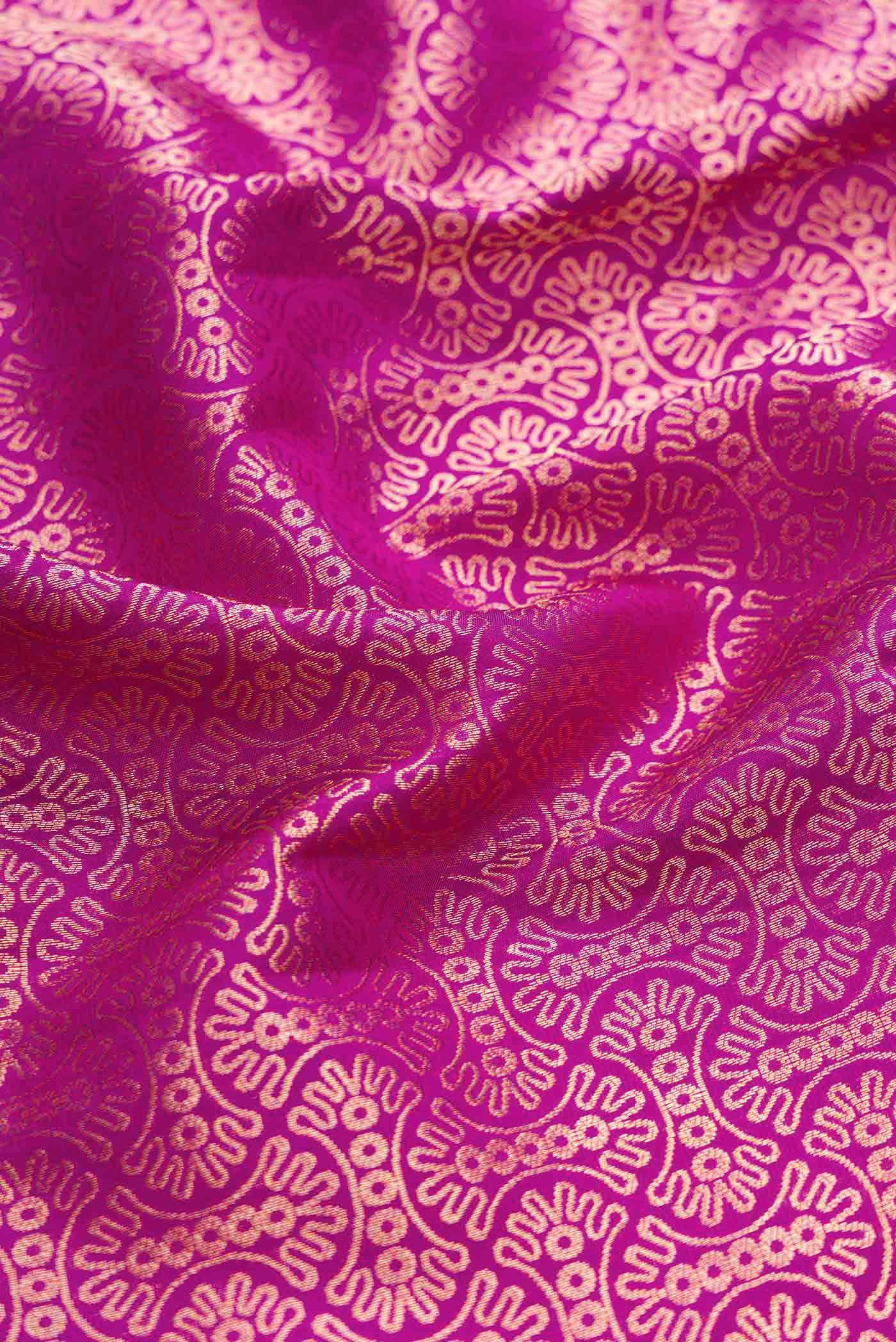 Purple Kanchipuram Silk Saree - Image 3