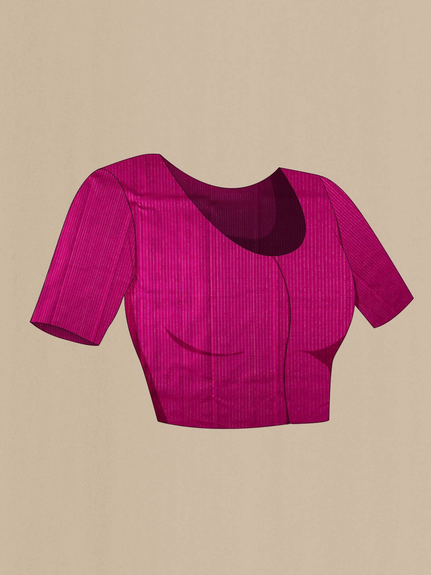 Magenta Kanjivaram Silk Saree - Image 7