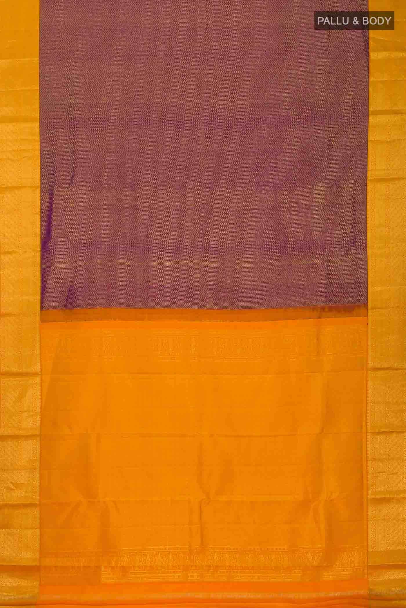 Purple Kanchipuram Silk Saree - Image 4