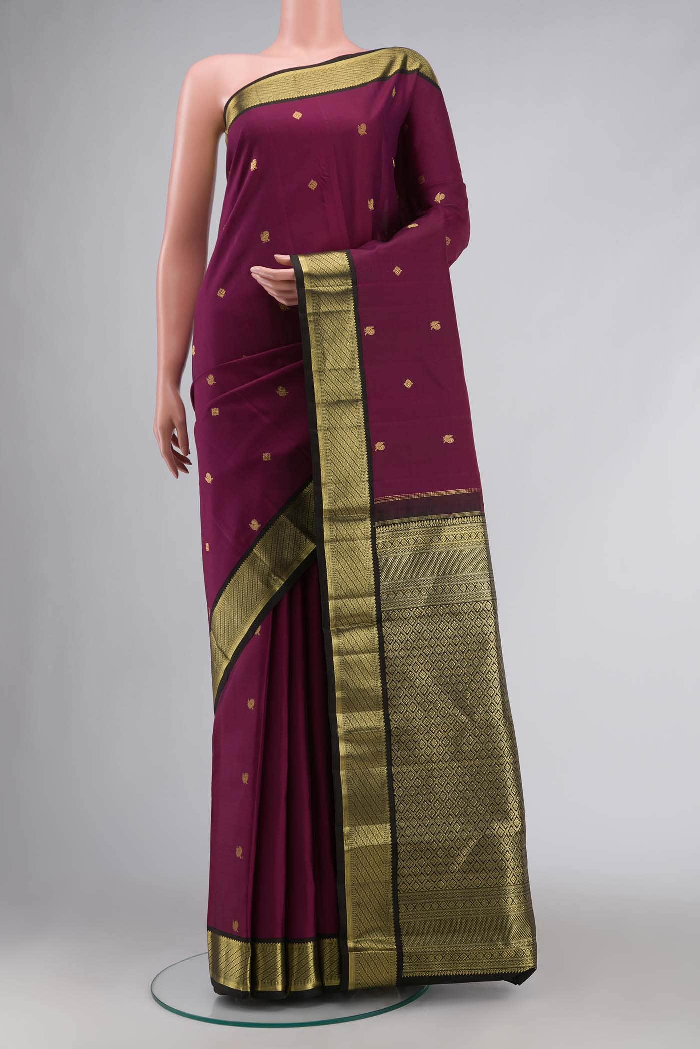 Purple Kanjivaram Silk Saree