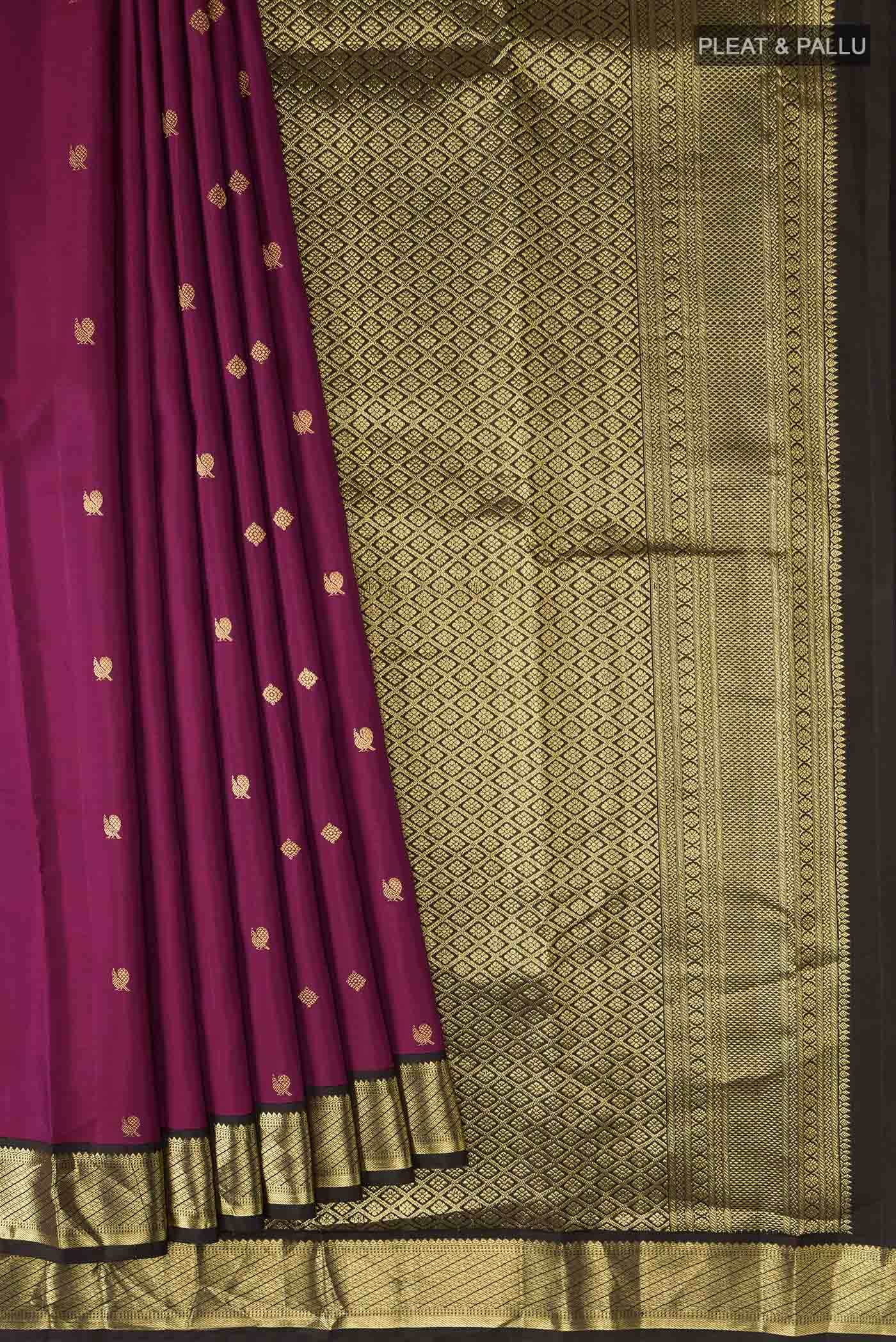 Purple Kanjivaram Silk Saree - Image 2