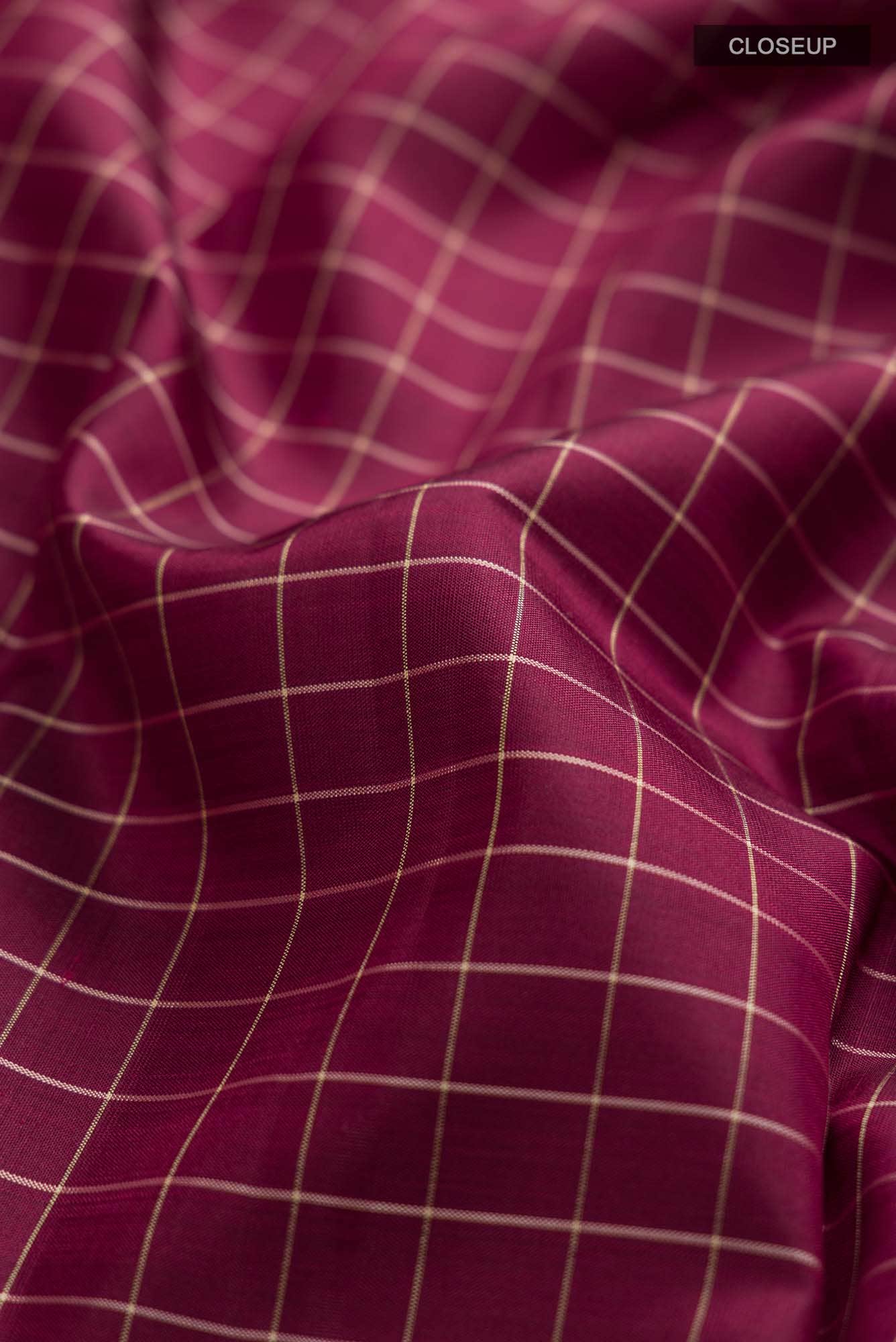 Maroon Kanjivaram Silk Saree - Image 3
