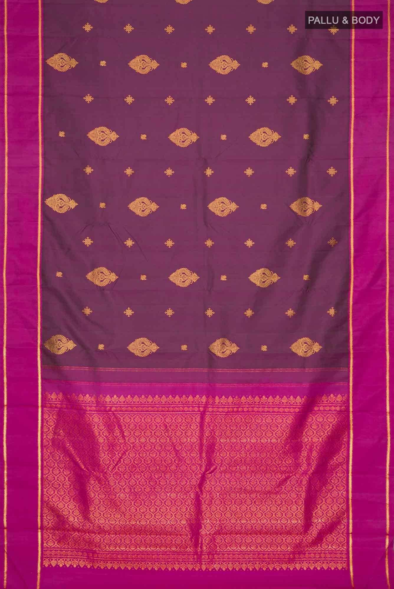 Purple Kanchipuram Silk Saree - Image 4