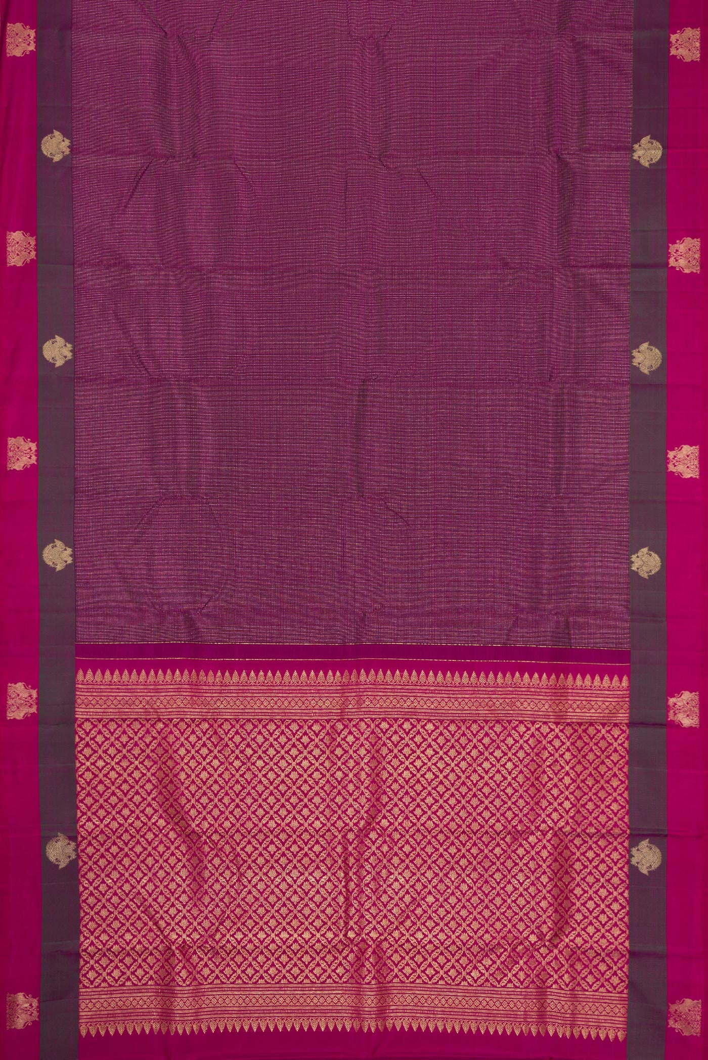 Purple Kanchipuram Silk Saree - Image 6
