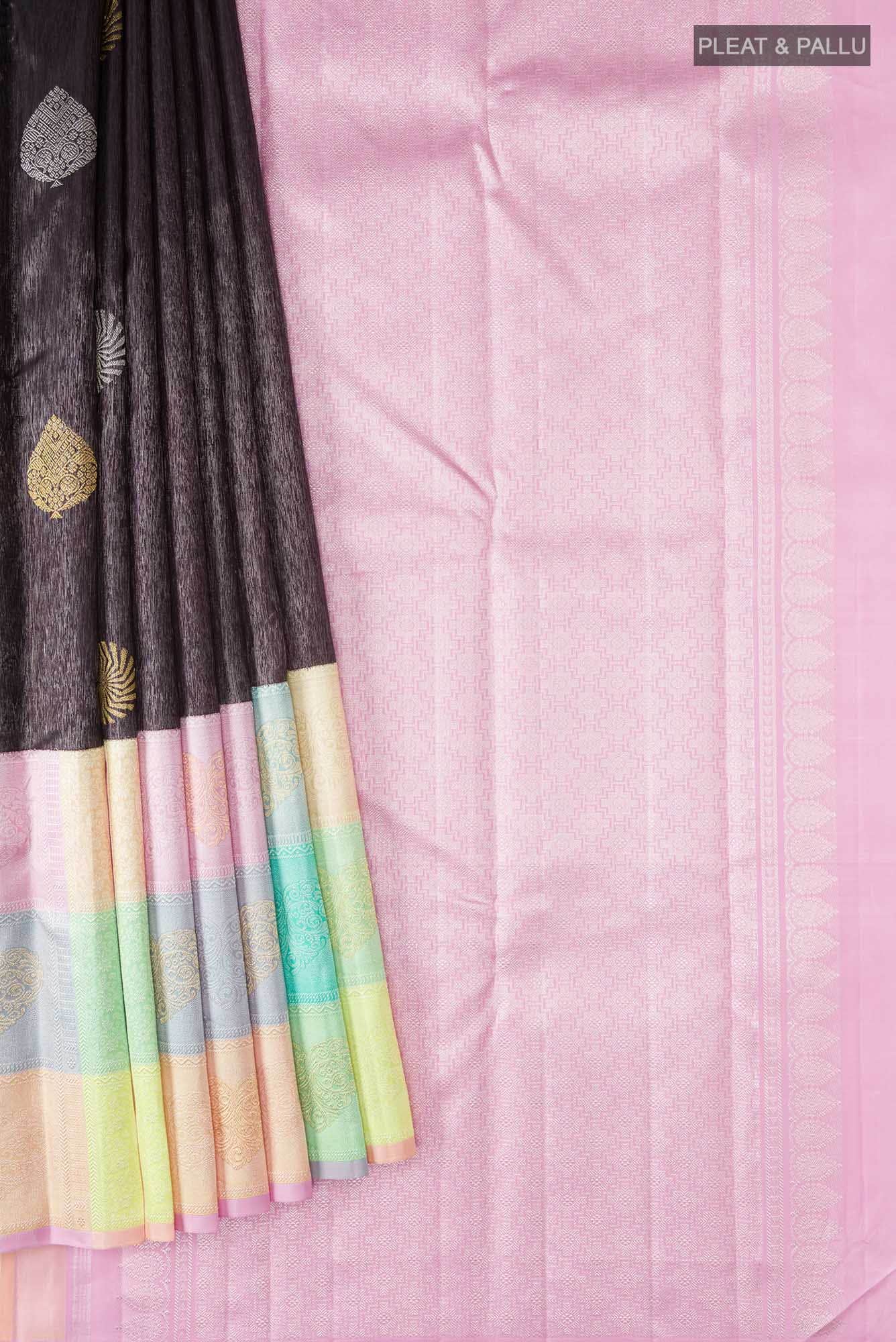 Purple Kanchipuram Silk Saree - Image 2