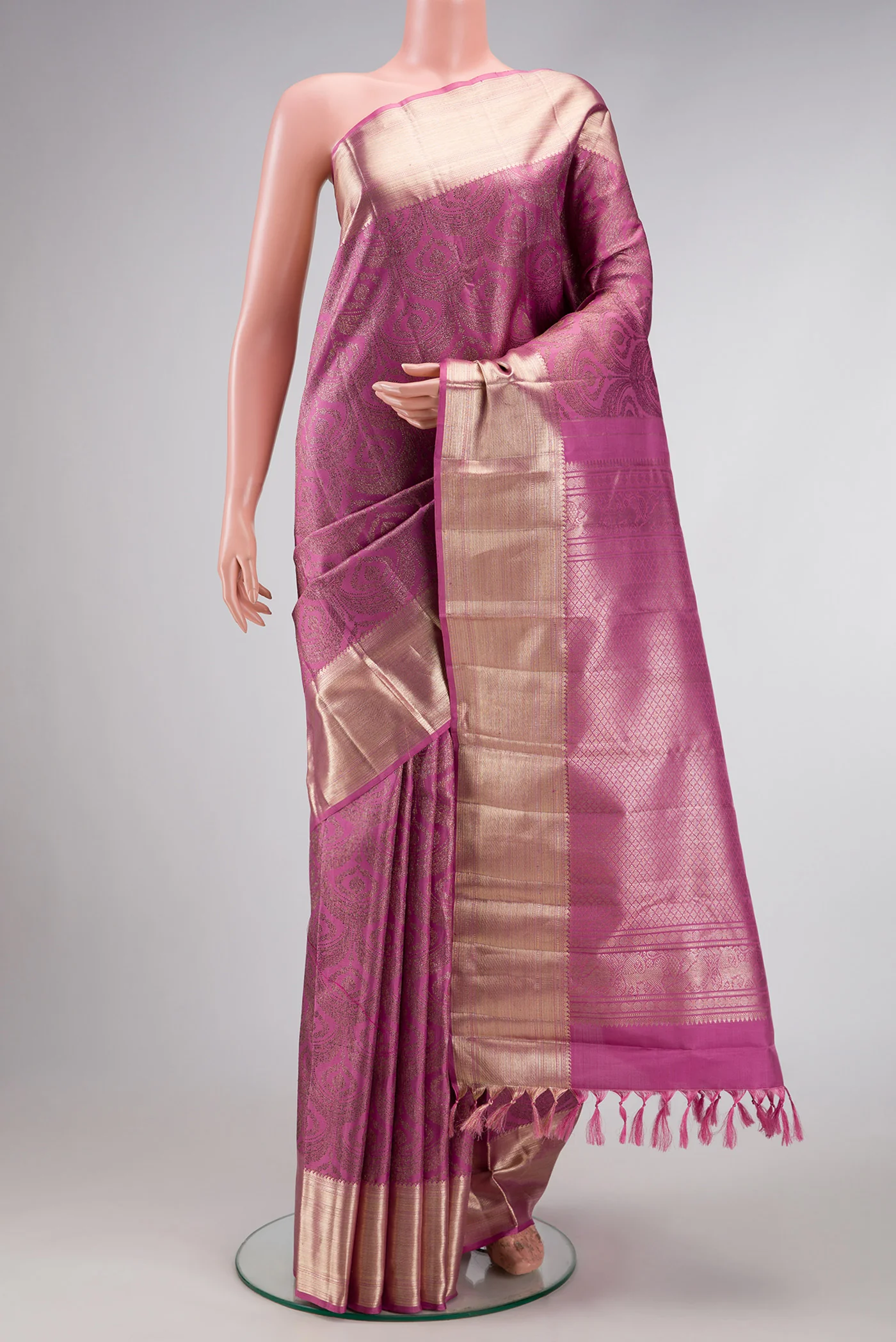 Purple Kanchipuram Silk Saree