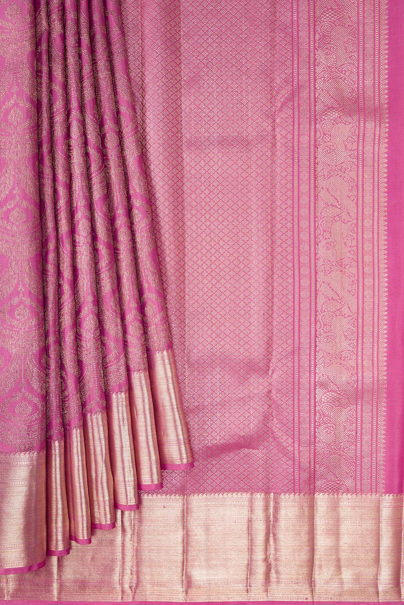 Purple Kanchipuram Silk Saree - Image 4