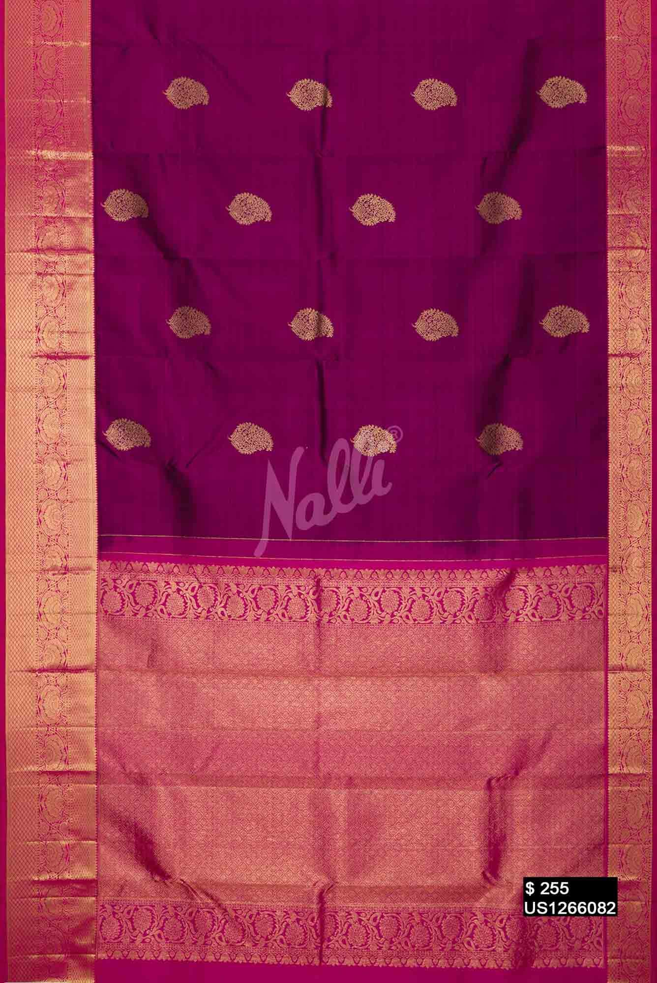 Purple Kanchipuram Silk Saree