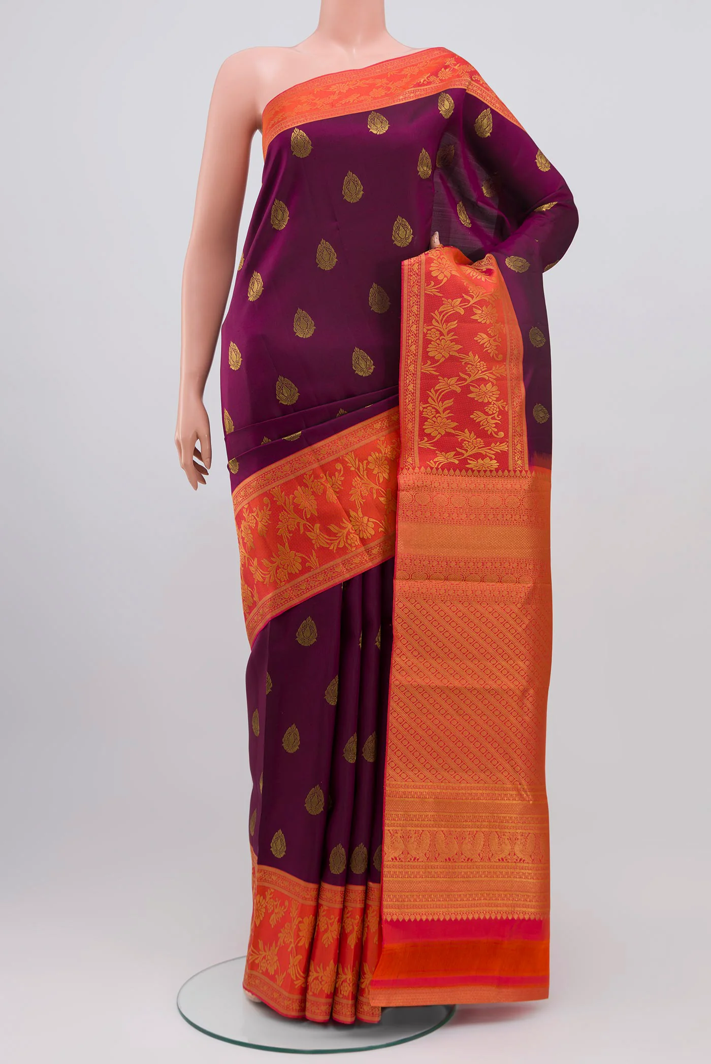 Purple Kanjivaram Silk Saree