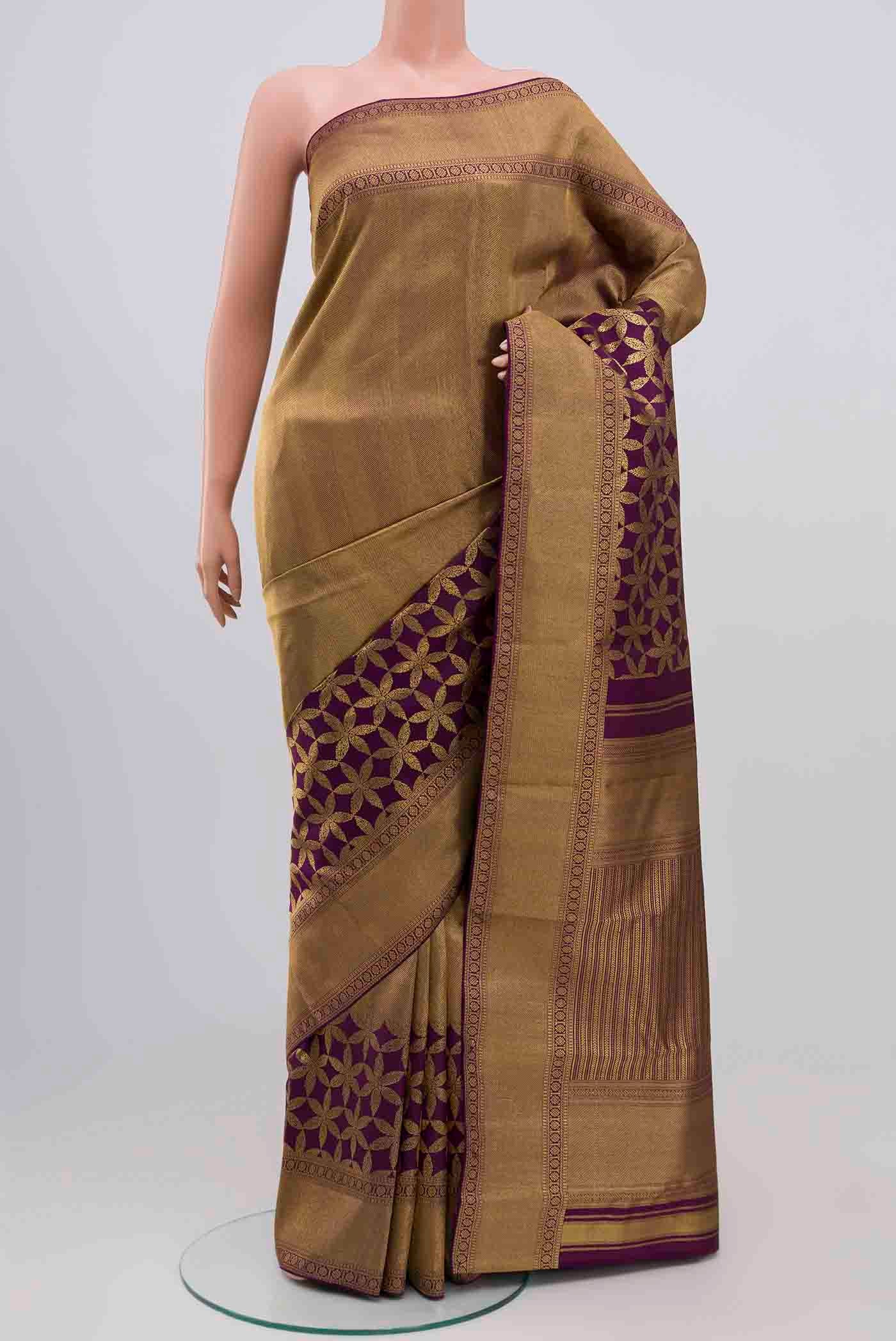 Purple Kanjivaram Silk Saree
