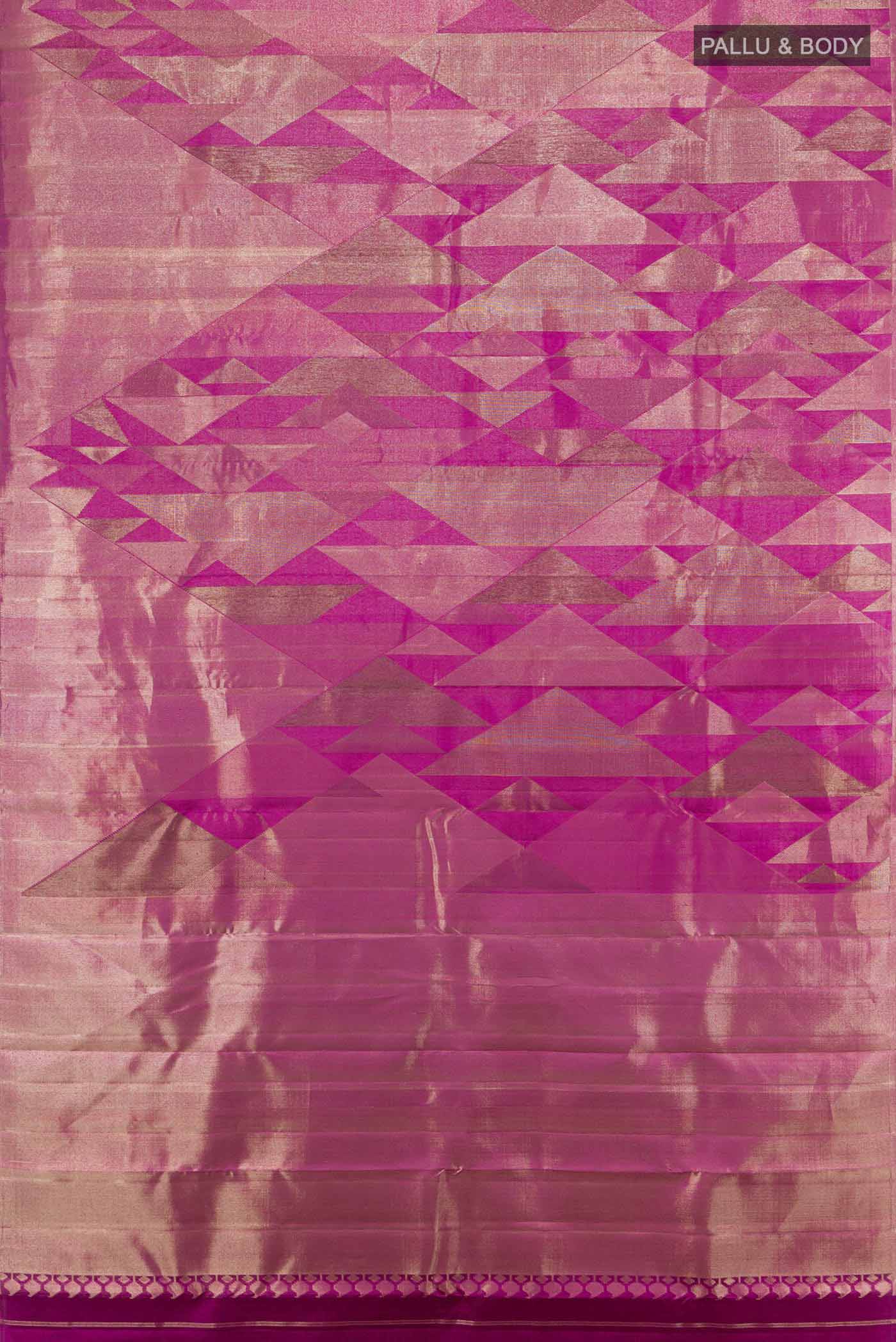 Magenta Kanjivaram Silk Saree - Image 5